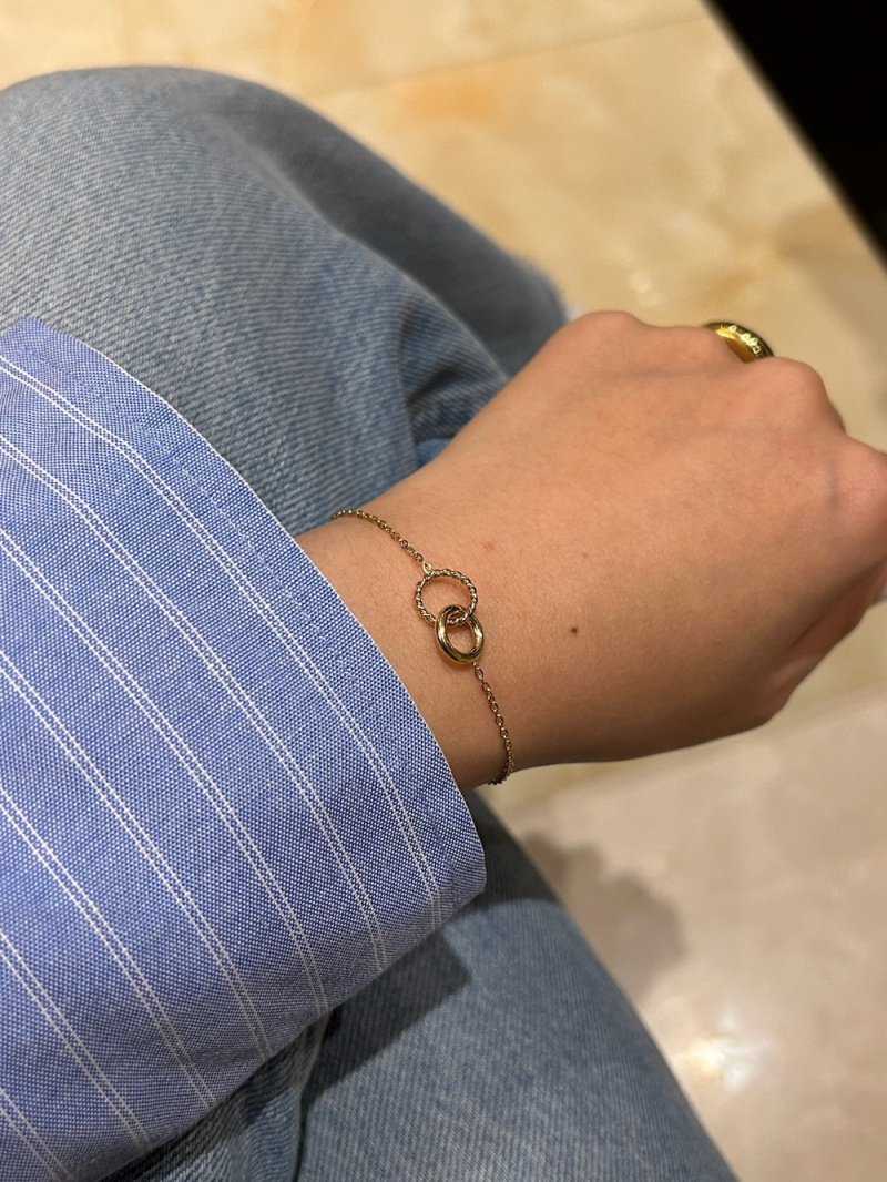 Grossiste MAISON OKAMI - Bracelet chaîne avec anneaux entrelacés