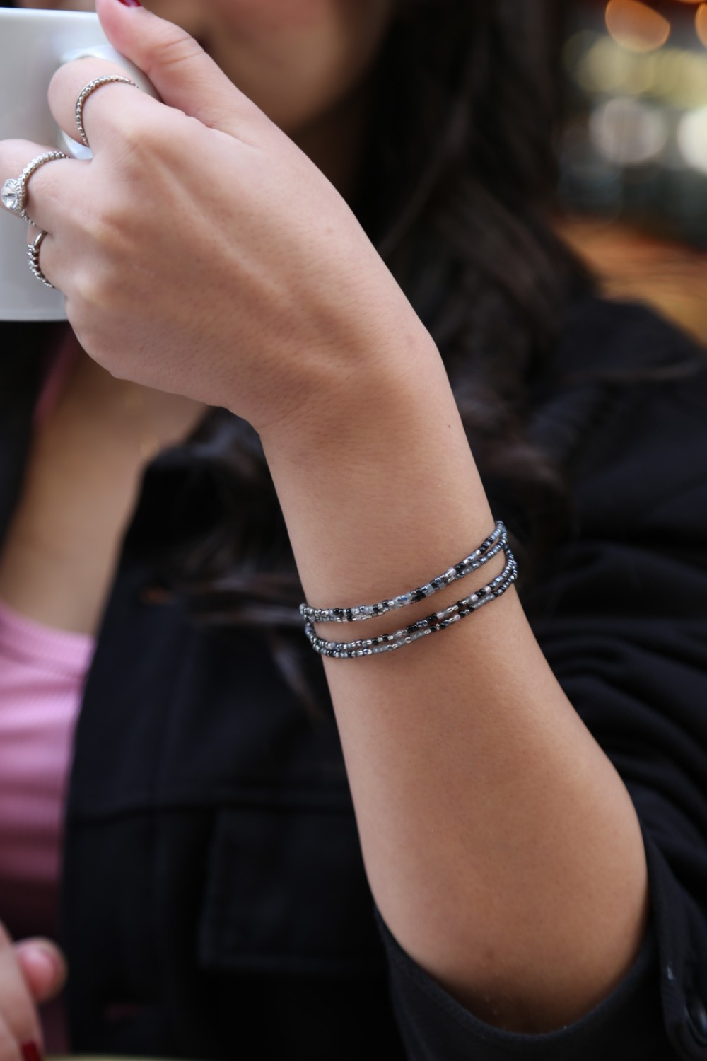 Grossiste MAISON OKAMI - Bracelet multi-rangs pierres naturelles