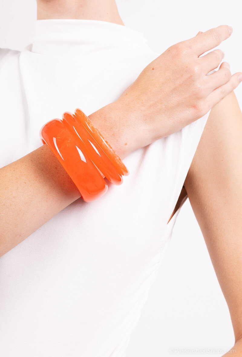 Mayorista MAISON OKAMI - Pulsera de resina asimétrica moderna