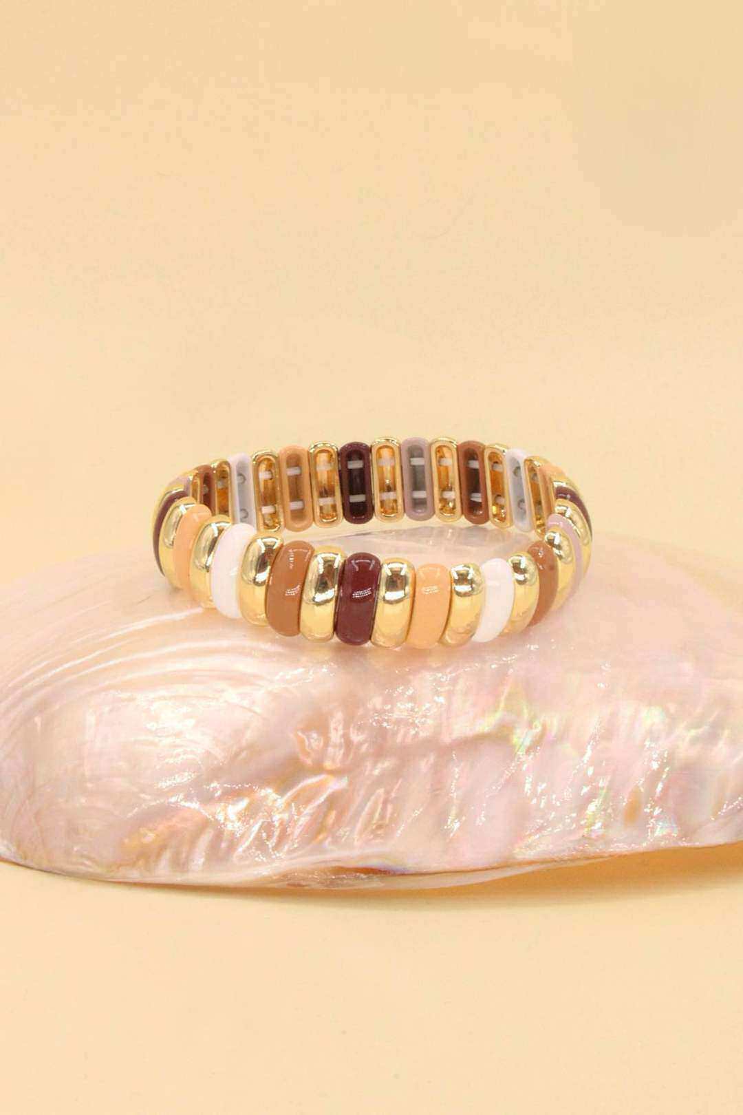 Mayorista MAISON OKAMI - Pulsera elástica de latón dorado