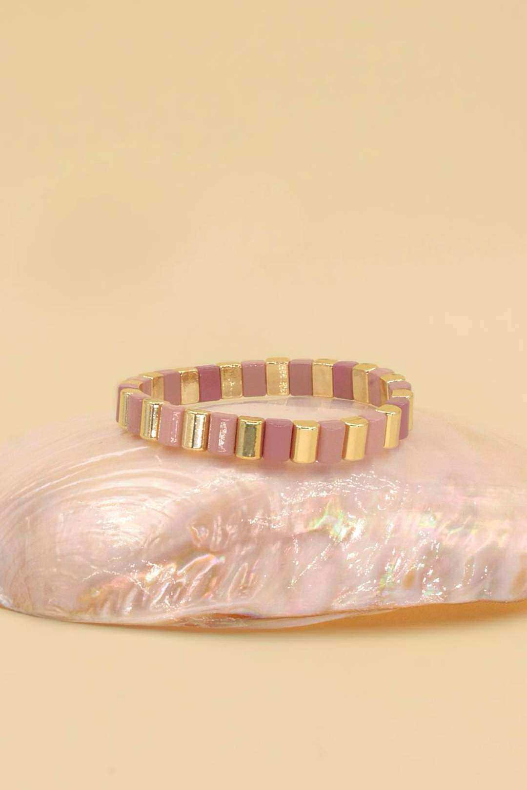 Grossista MAISON OKAMI - Bracciale elastico in ottone dorato