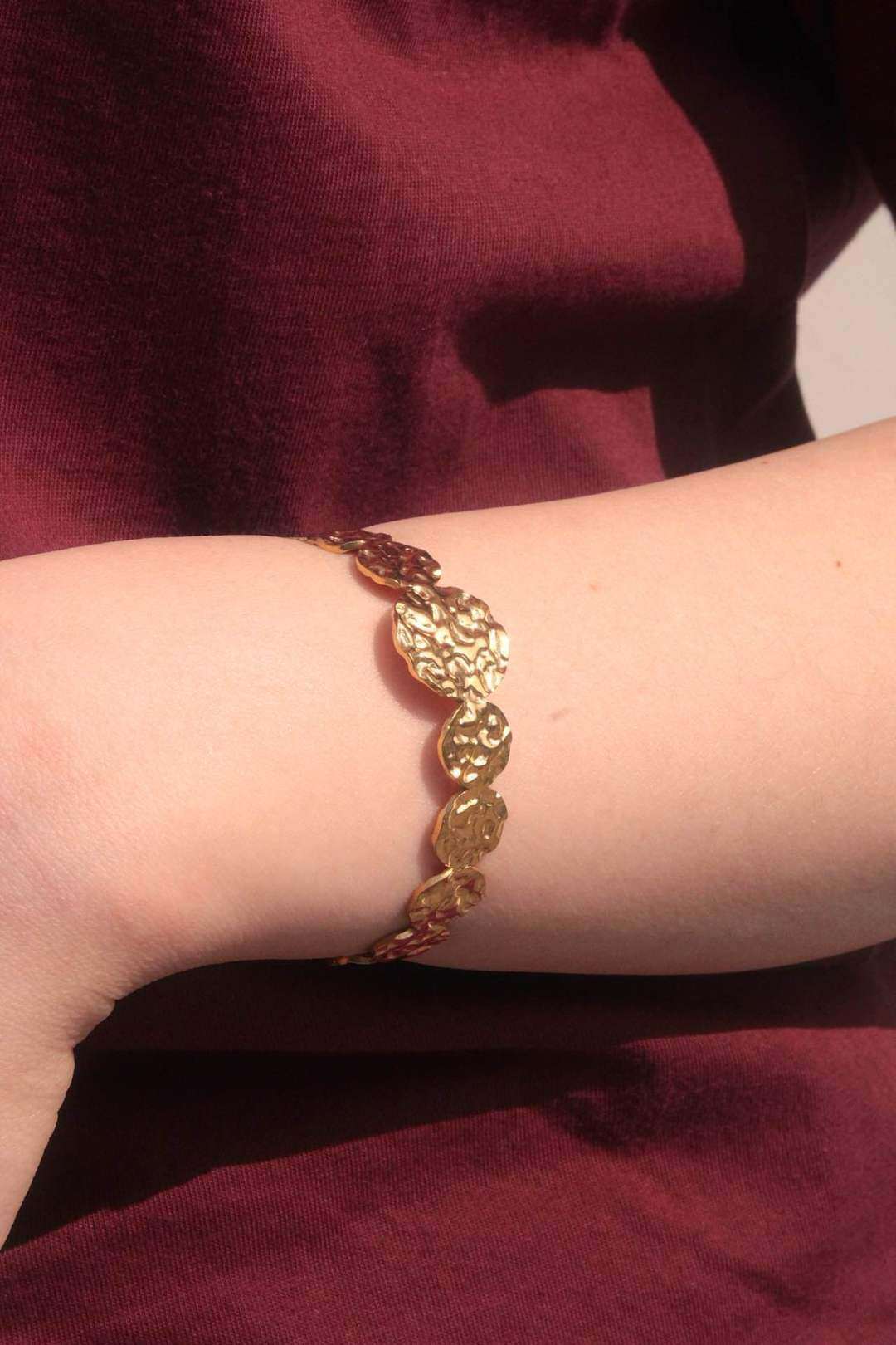 Wholesaler MAISON OKAMI - Stainless Steel Cuff with Round Patterns