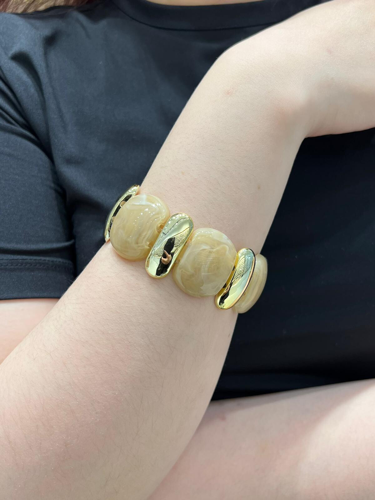 Wholesaler MAISON OKAMI - Chunky bracelet in marbled resin