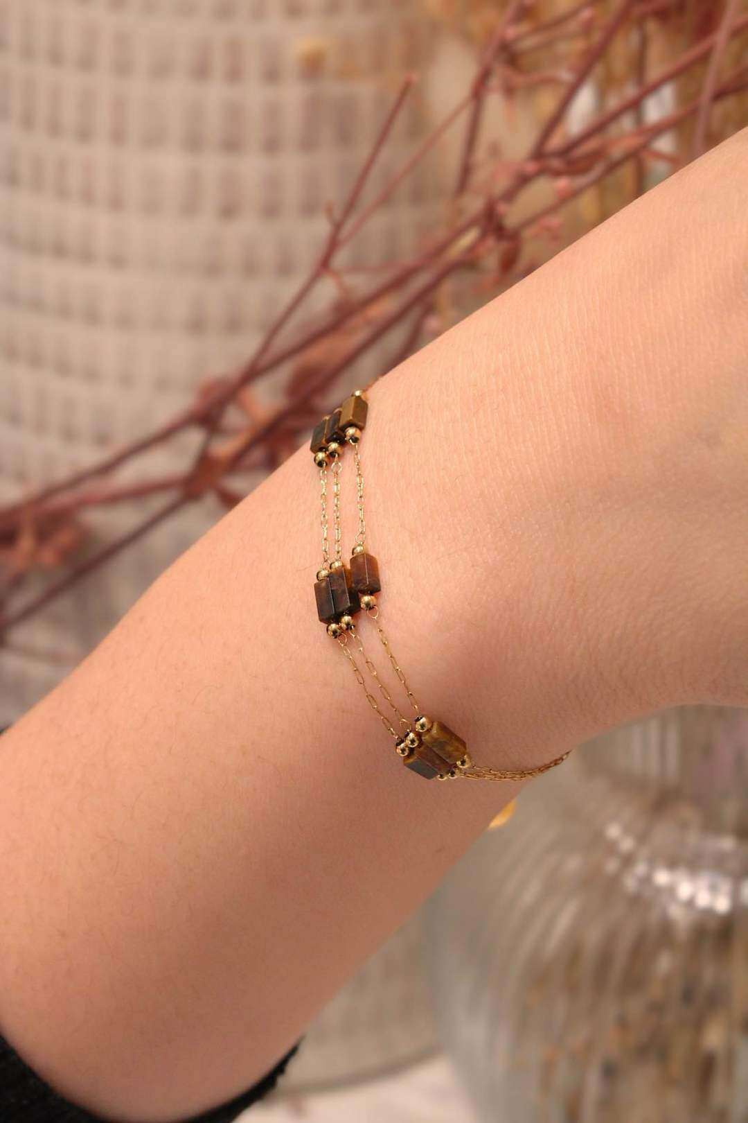 Mayorista MAISON OKAMI - Pulsera fina de piedras naturales