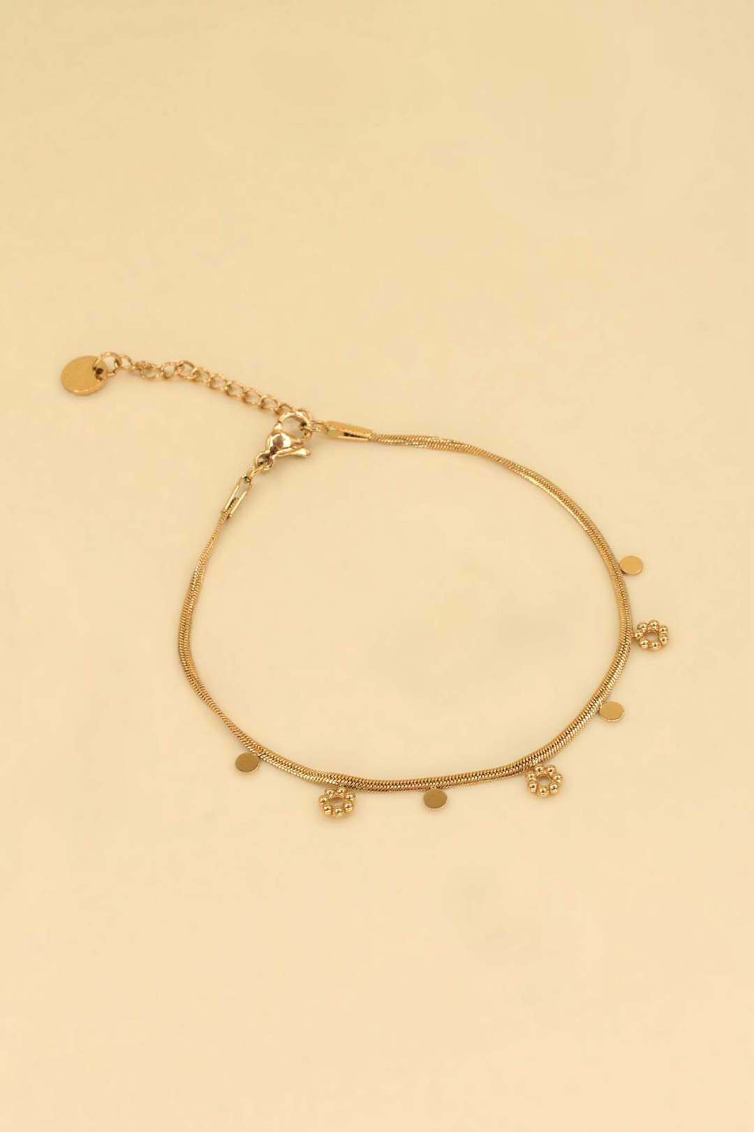 Wholesaler MAISON OKAMI - Stainless steel chain bracelet with floral details