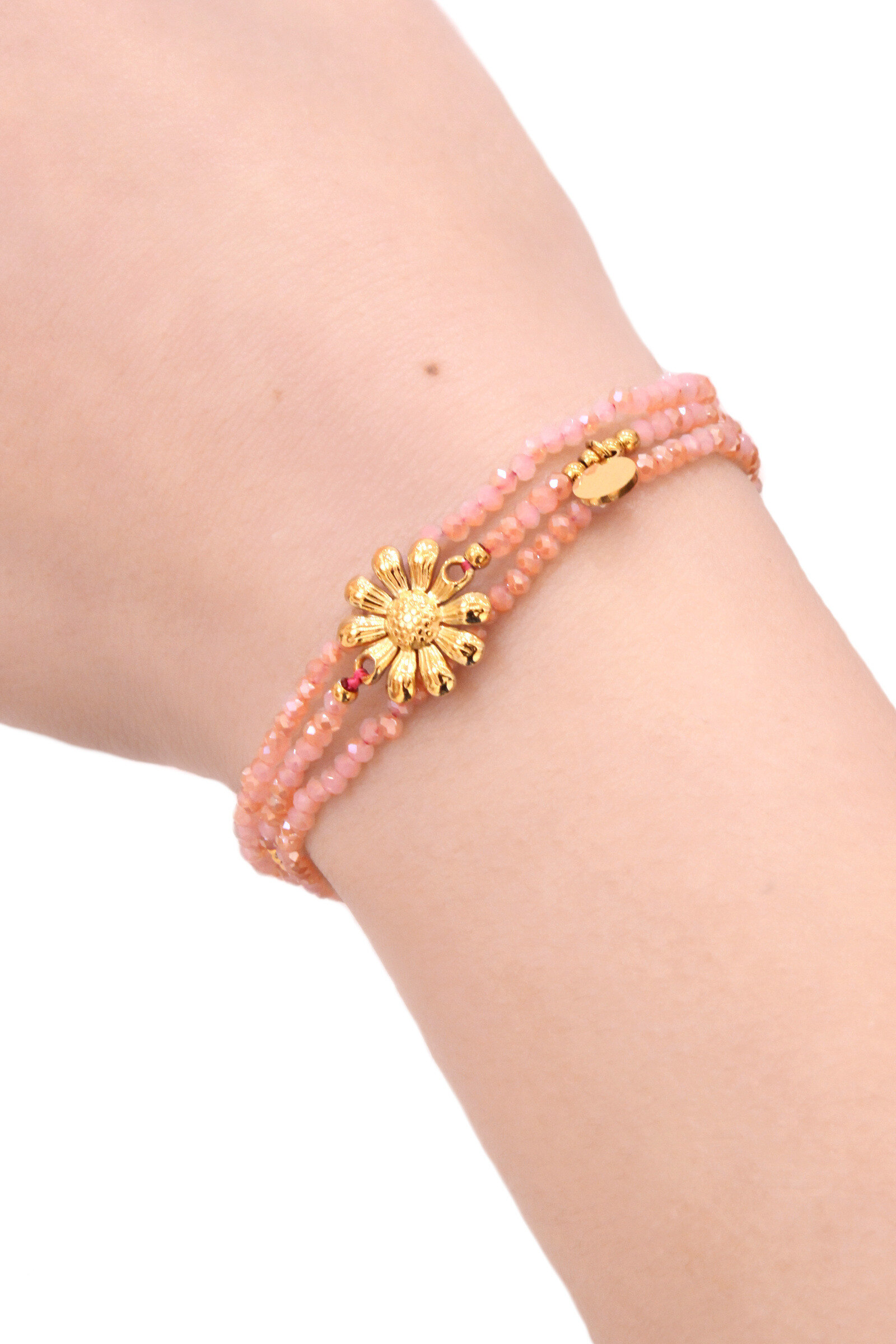 Wholesaler MAISON OKAMI - 2 in 1 collar bracelet with golden flower
