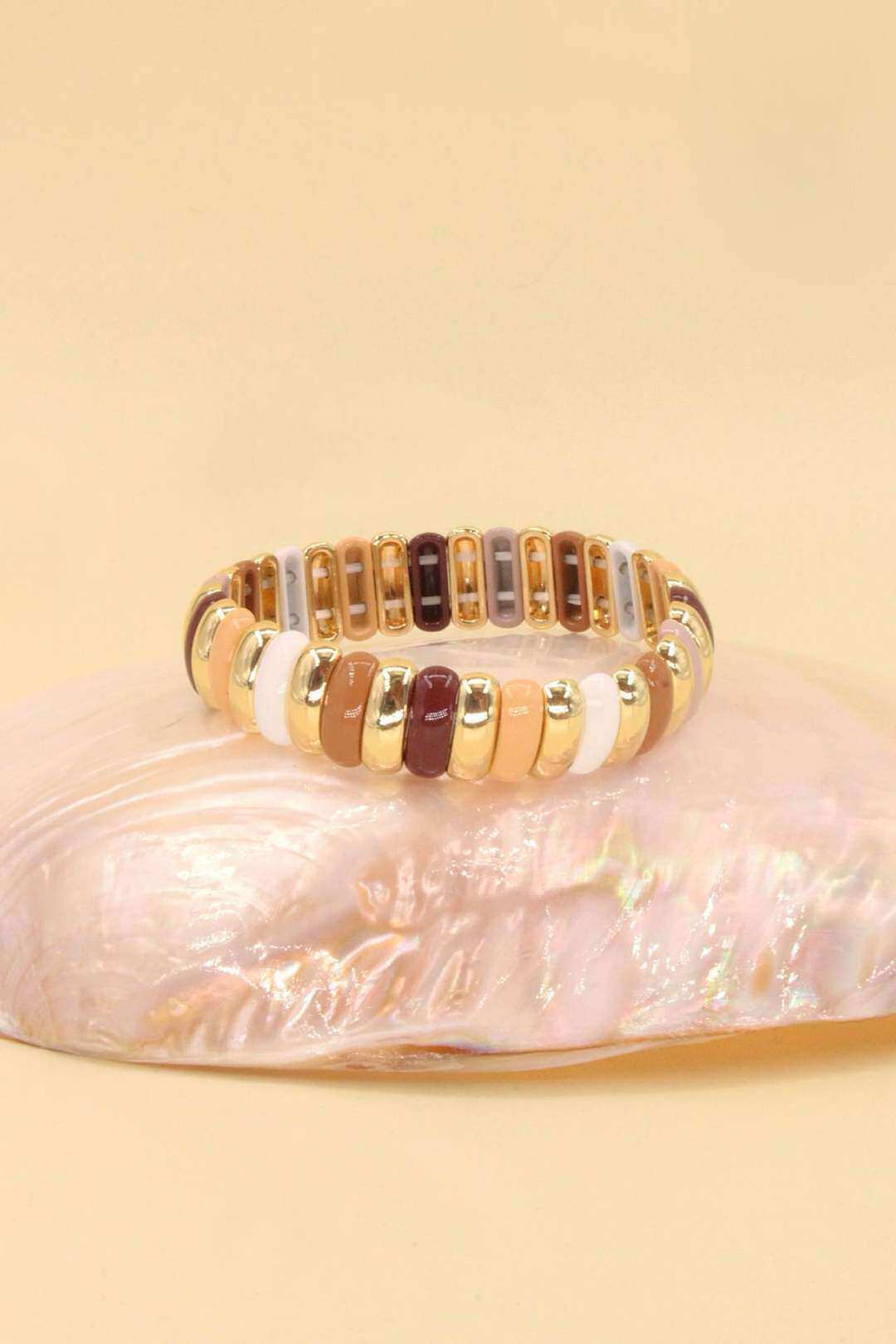 Mayorista MAISON OKAMI - Pulsera elástica de latón dorado