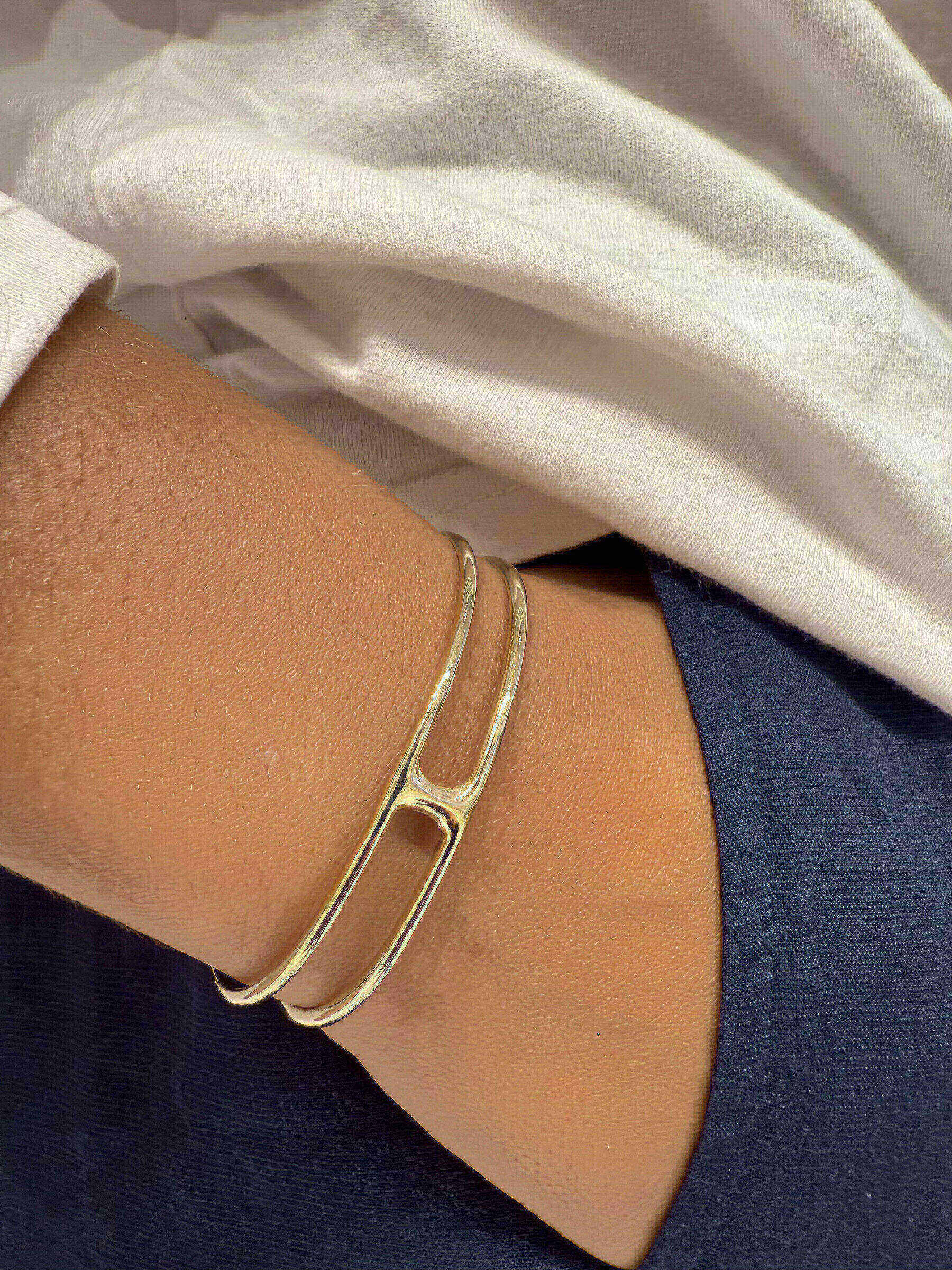 Mayorista MAISON OKAMI - Pulsera rígida de doble barra minimalista