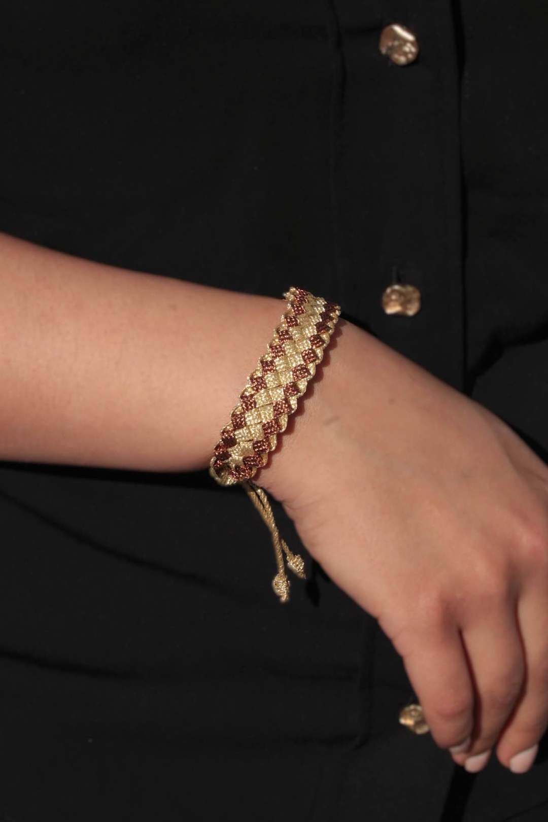 Mayorista MAISON OKAMI - Pulsera trenzada con acabado brillante