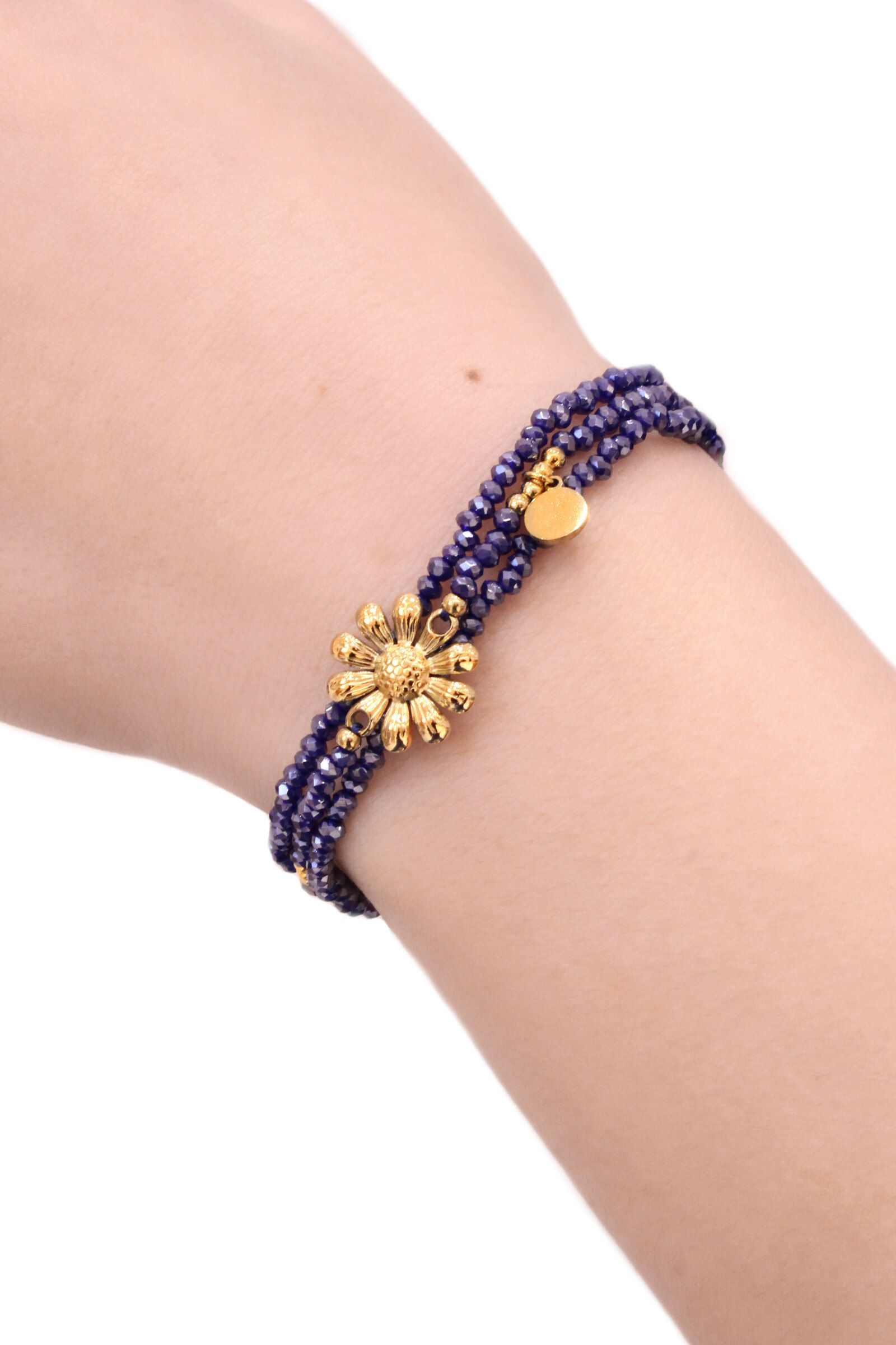 Grossiste MAISON OKAMI - Bracelet collier 2 en 1 avec fleur dorée