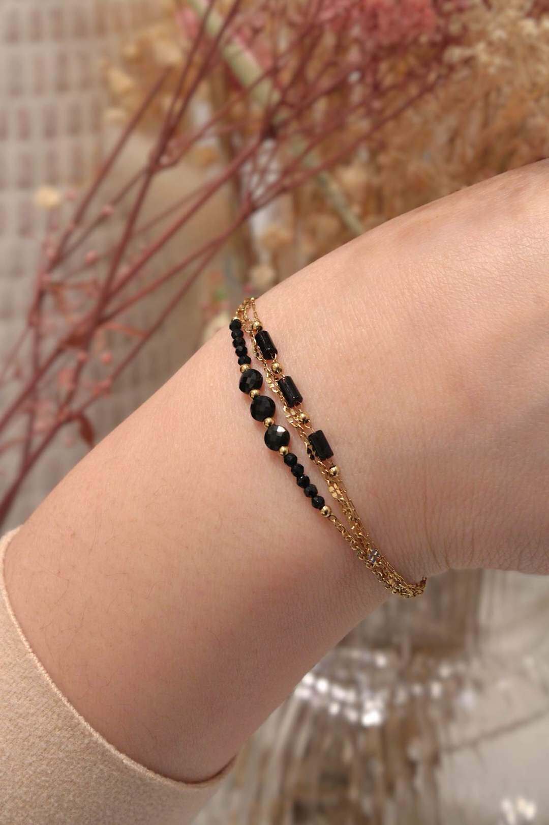 Grossiste MAISON OKAMI - Bracelet avec pierre naturelle et maillons délicats