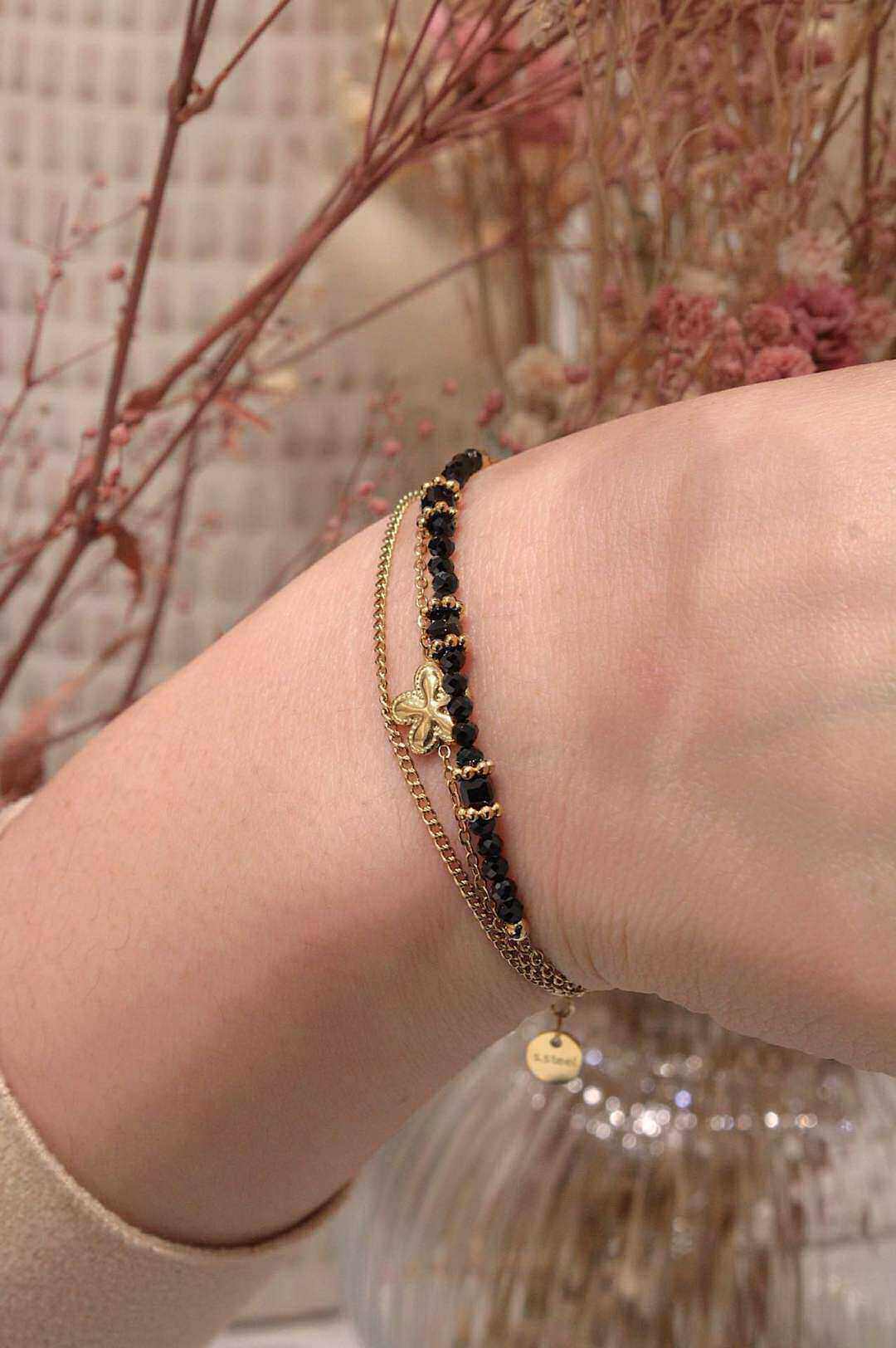 Wholesaler MAISON OKAMI - Delicate natural stone flower bracelet