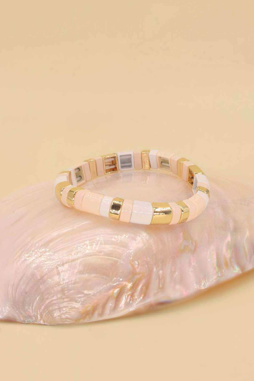 Grossiste MAISON OKAMI - Bracelet en laiton doré élastique