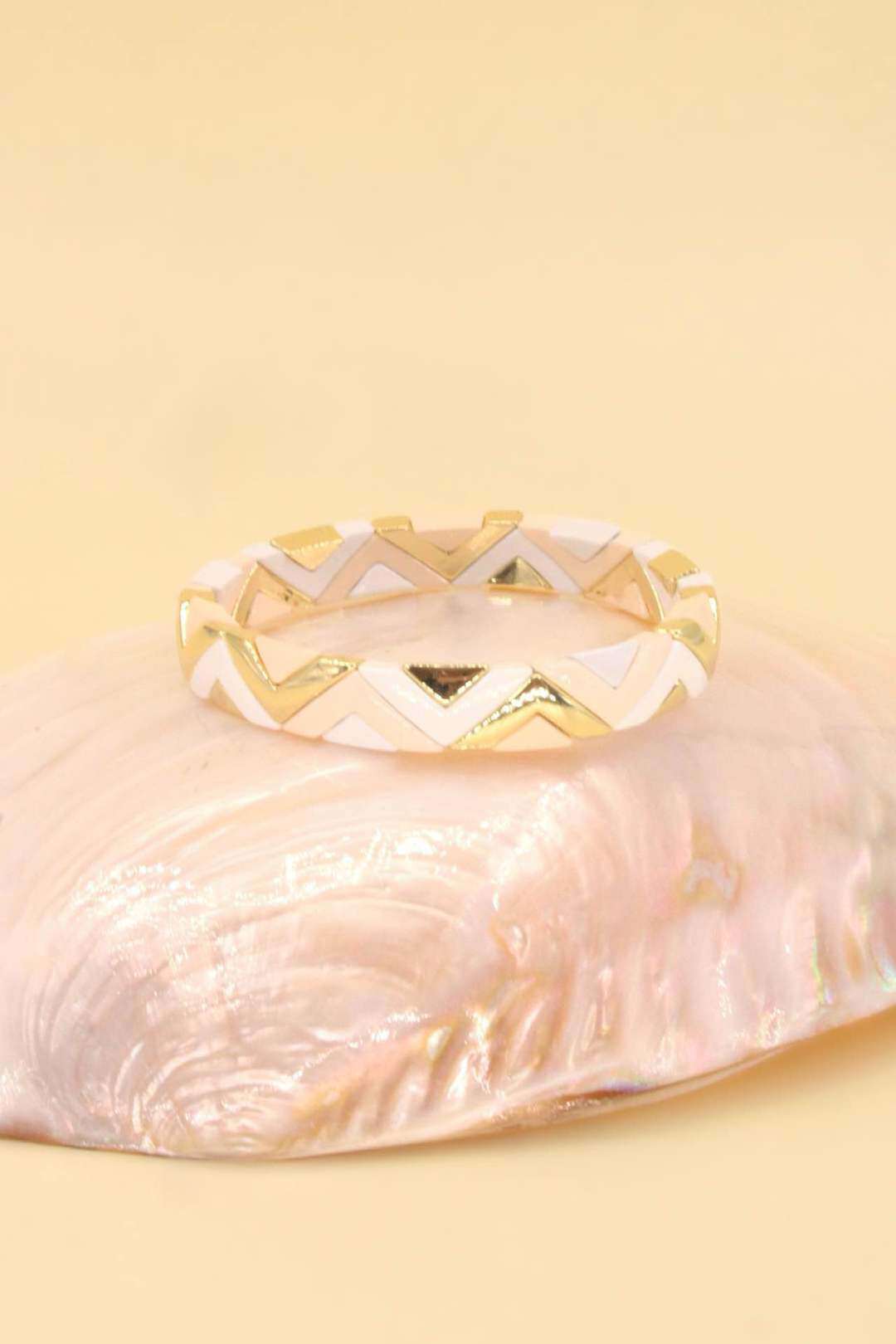 Grossiste MAISON OKAMI - Bracelet en laiton doré élastique