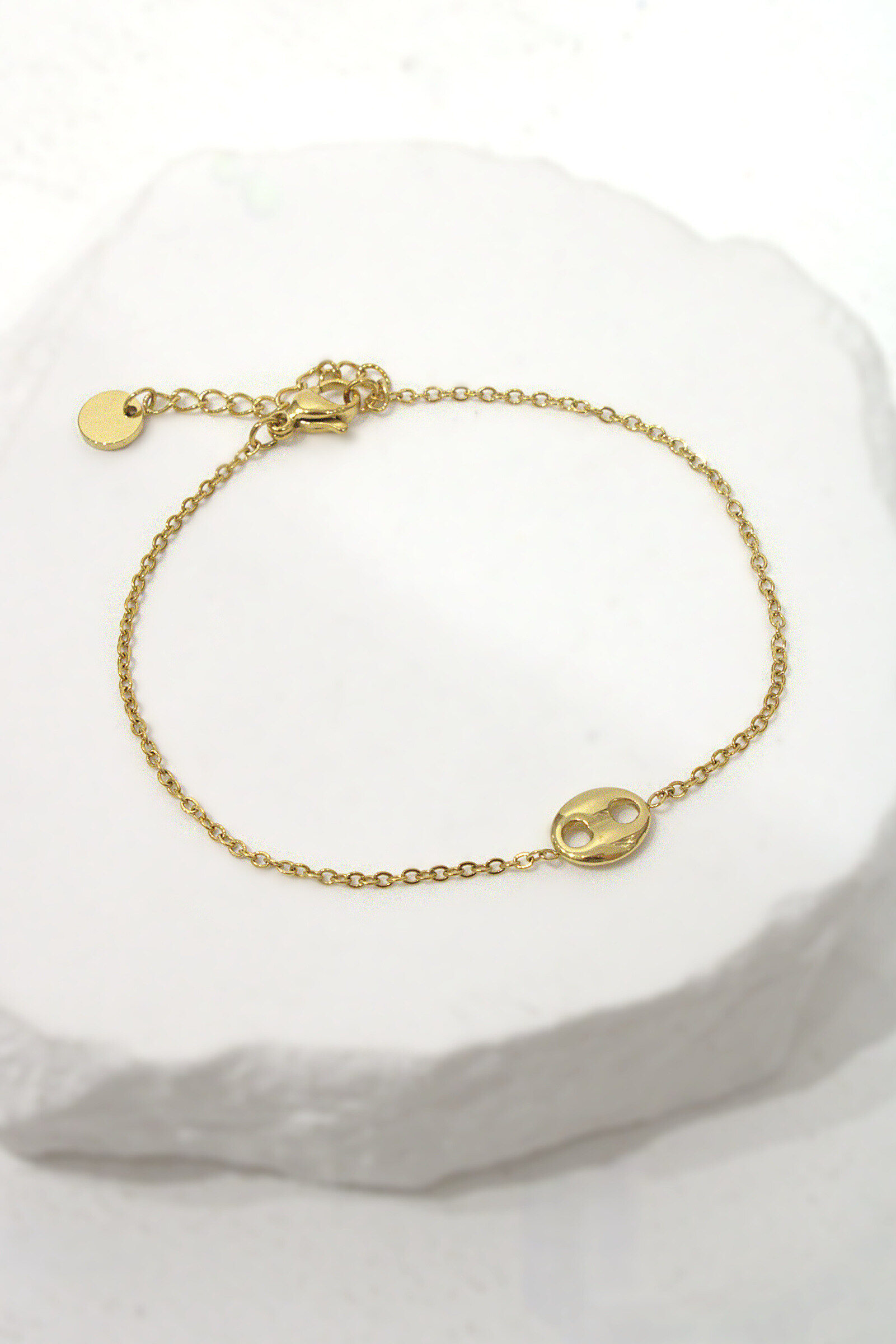 Grossiste MAISON OKAMI - Bracelet acier médaille ovale style Hermès