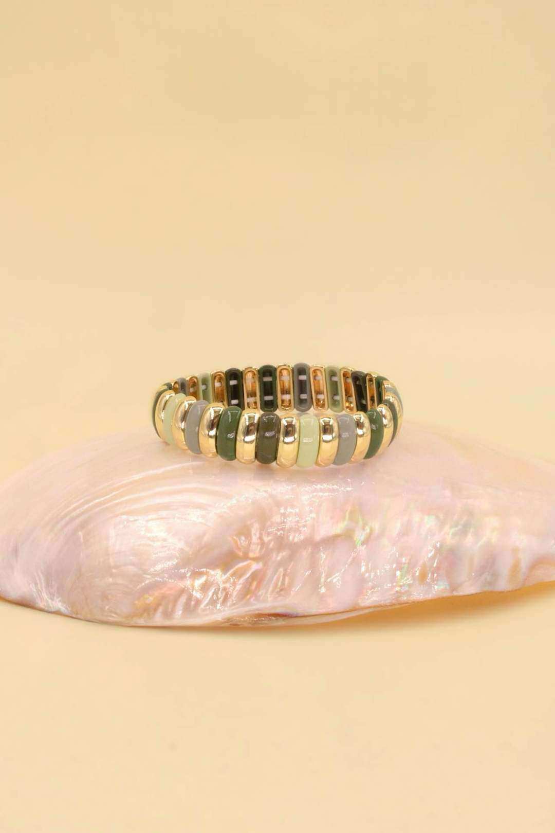 Mayorista MAISON OKAMI - Pulsera elástica de latón dorado