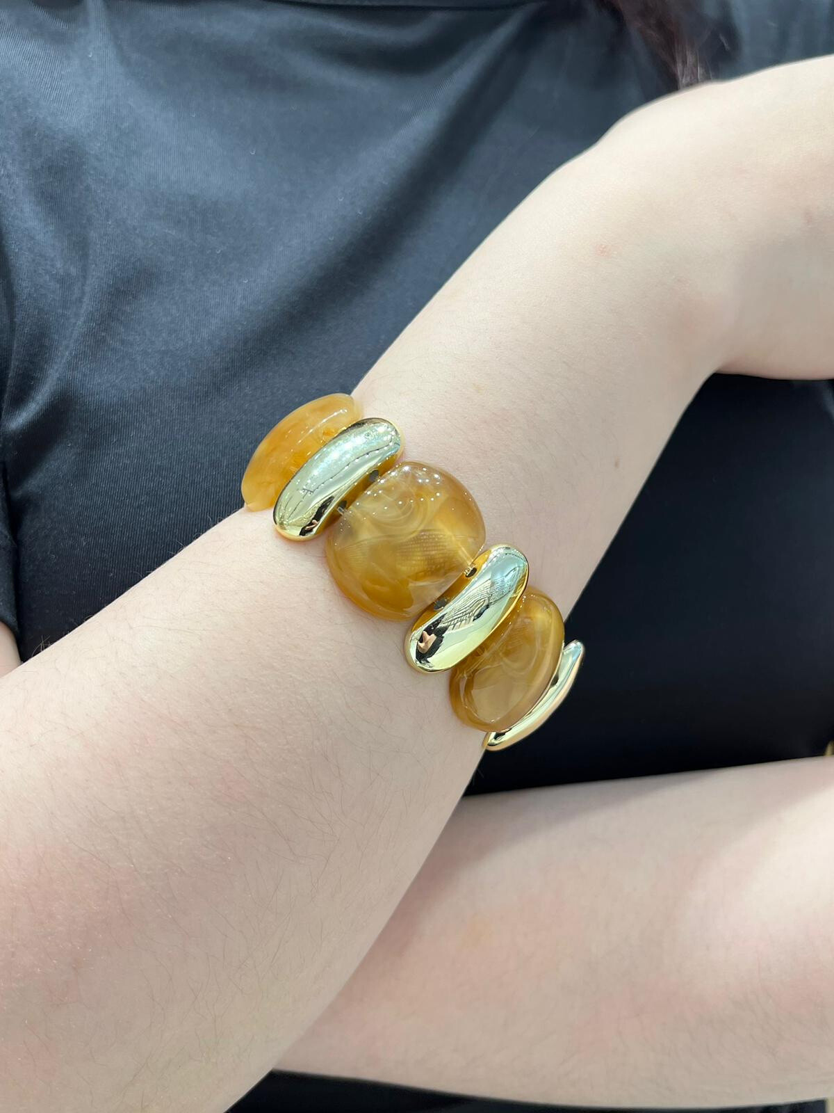 Grossiste MAISON OKAMI - Bracelet chunky en résine marbrée