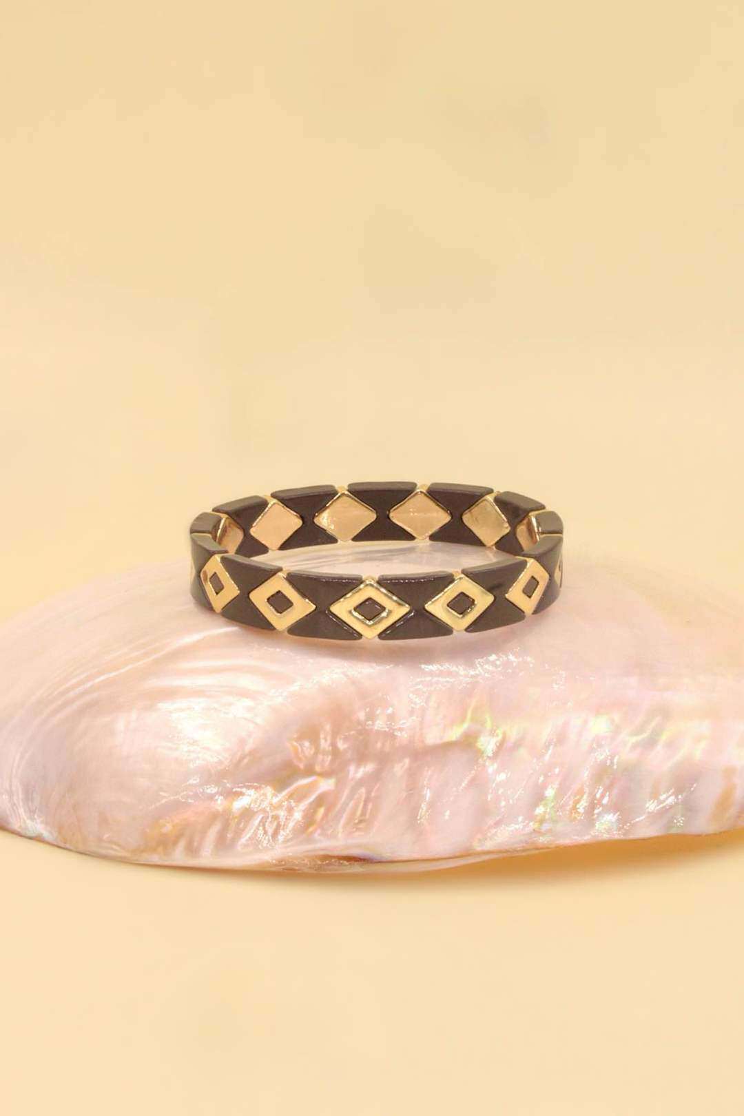 Großhändler MAISON OKAMI - Elastisches vergoldetes Messingarmband