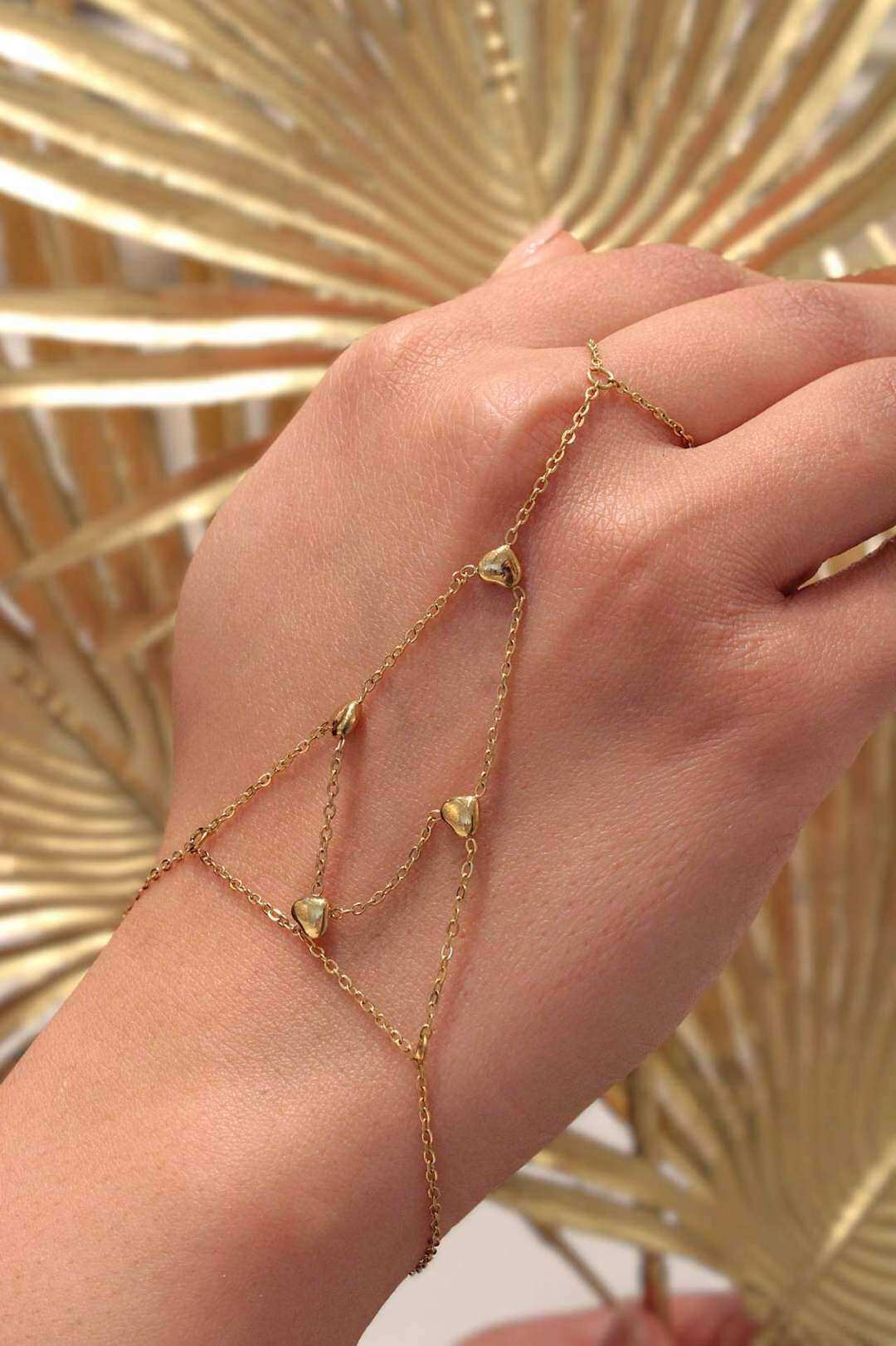 Wholesaler MAISON OKAMI - Stainless steel heart hand chain bracelet