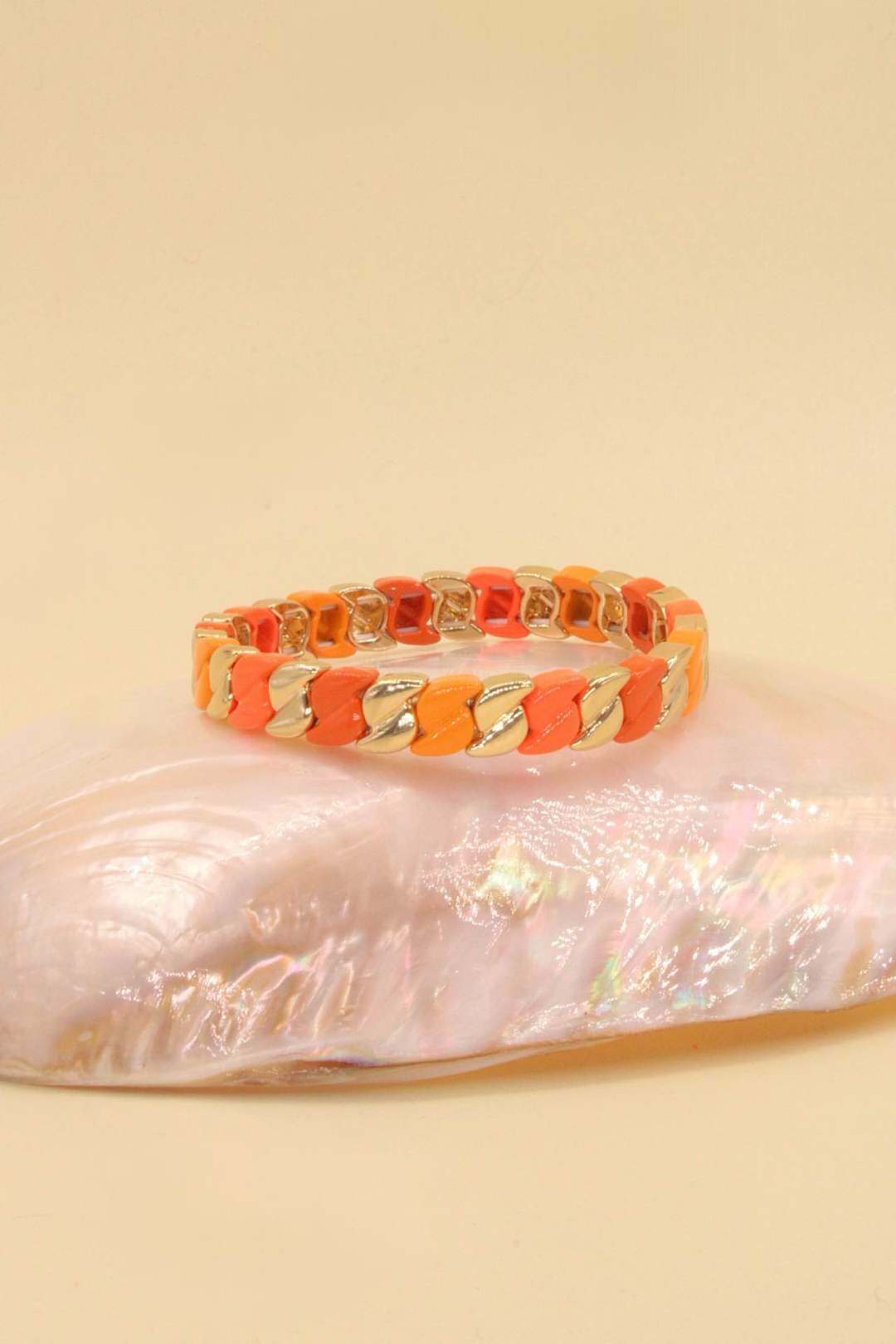Wholesaler MAISON OKAMI - Elastic gold-plated brass bracelet