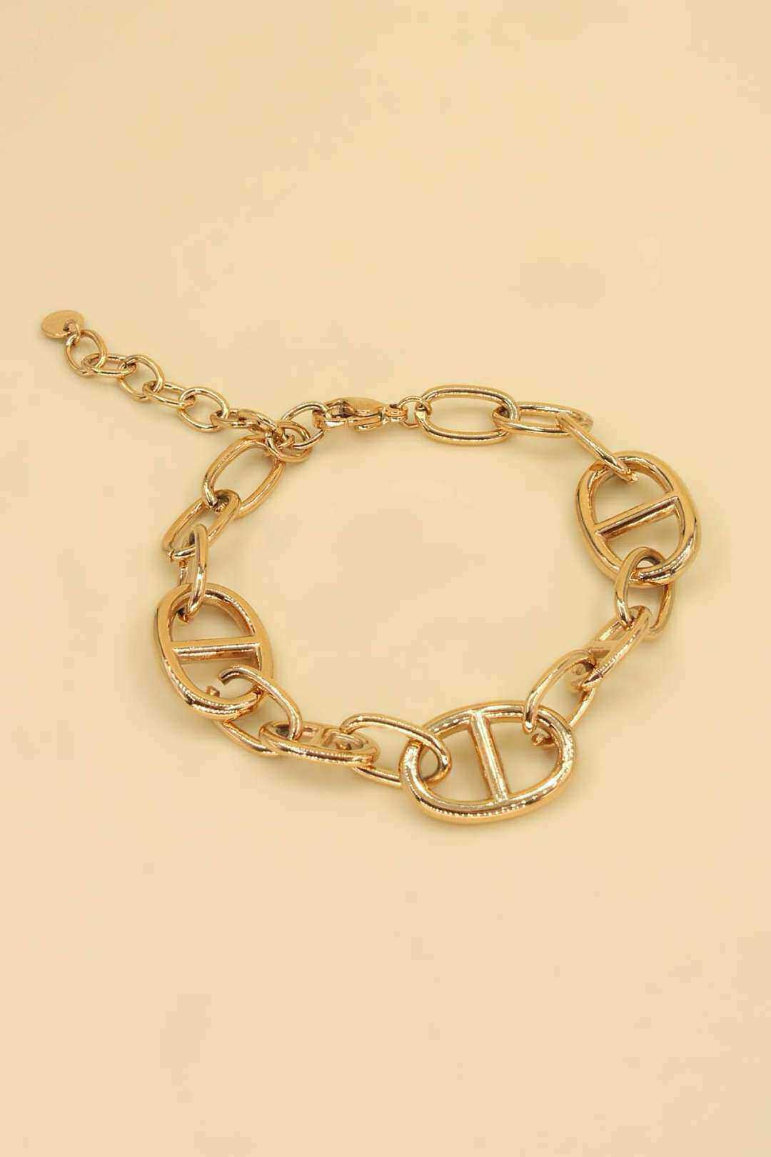 Grossiste MAISON OKAMI - Bracelet chaîne maillons géométriques acier inoxydable