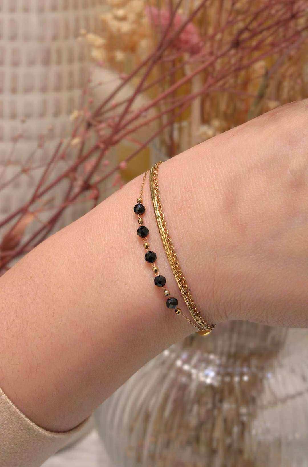 Mayorista MAISON OKAMI - Pulsera de cadena con piedras naturales