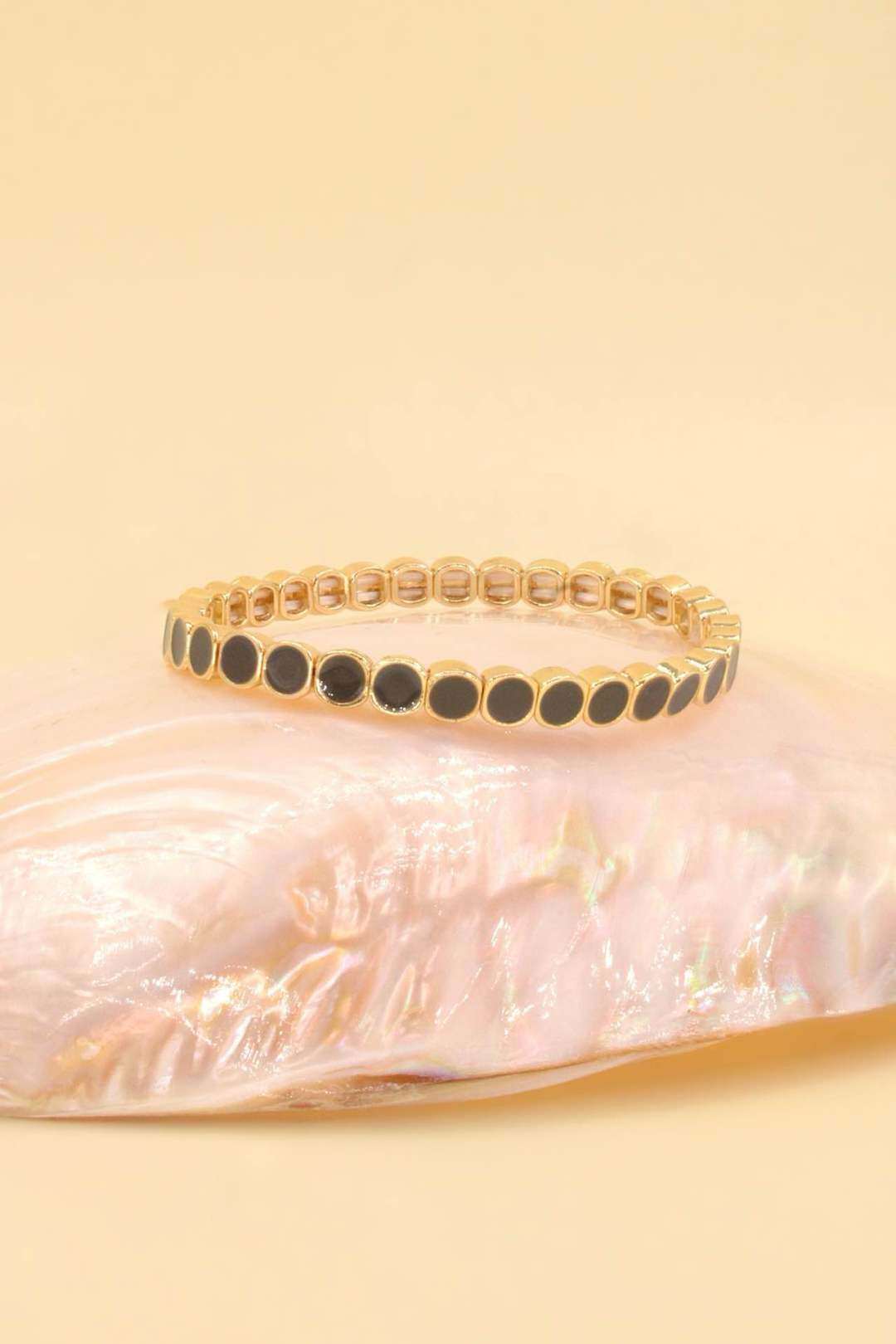 Wholesaler MAISON OKAMI - Elastic gold-plated brass bracelet