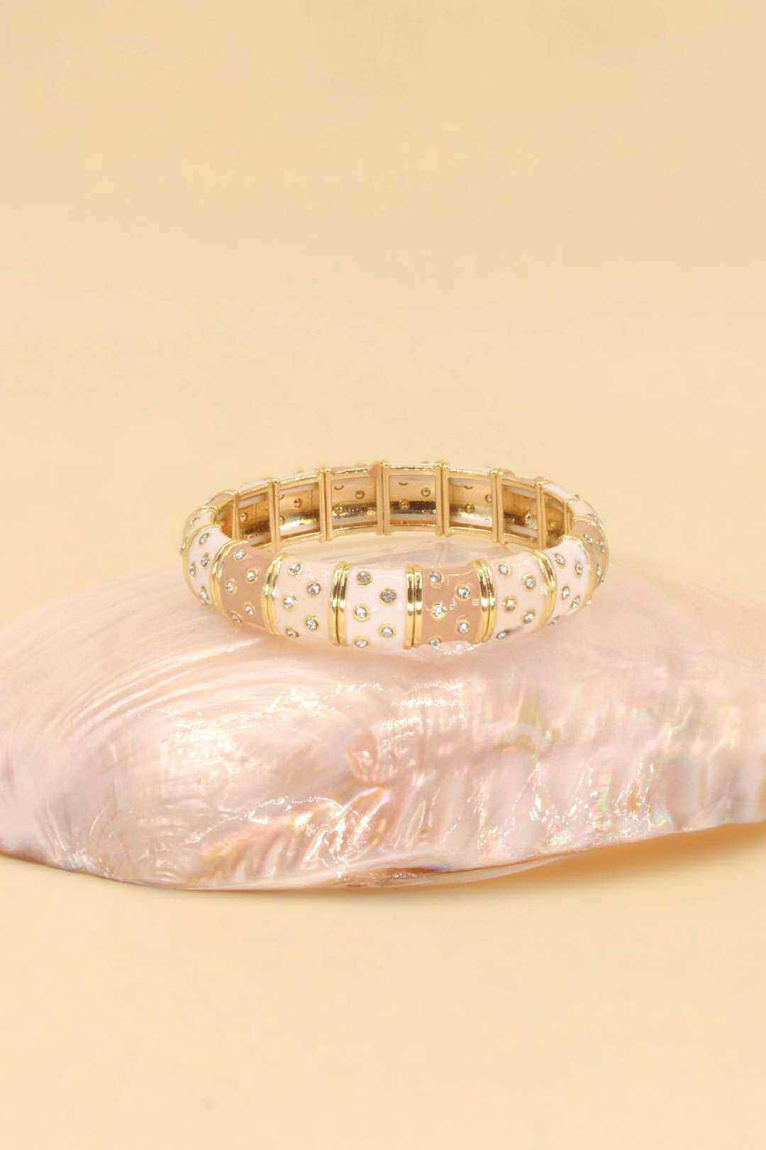 Grossista MAISON OKAMI - Bracciale elastico in ottone dorato