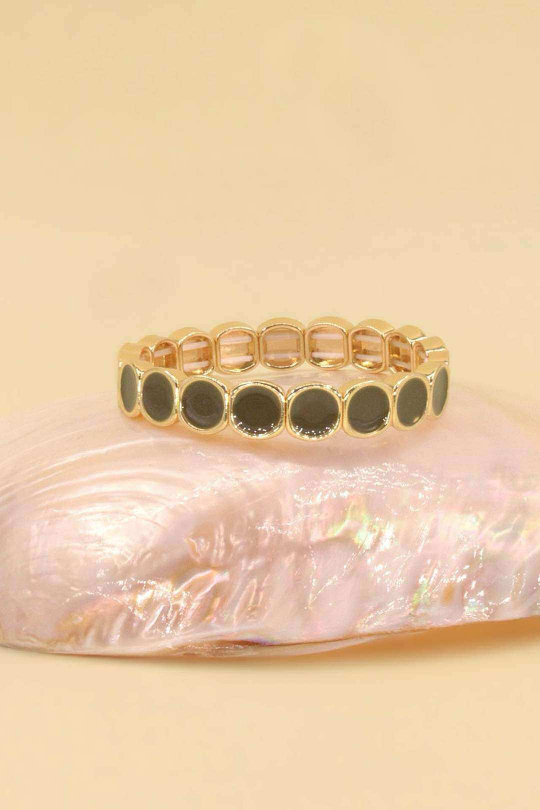 Wholesaler MAISON OKAMI - Elastic gold-plated brass bracelet