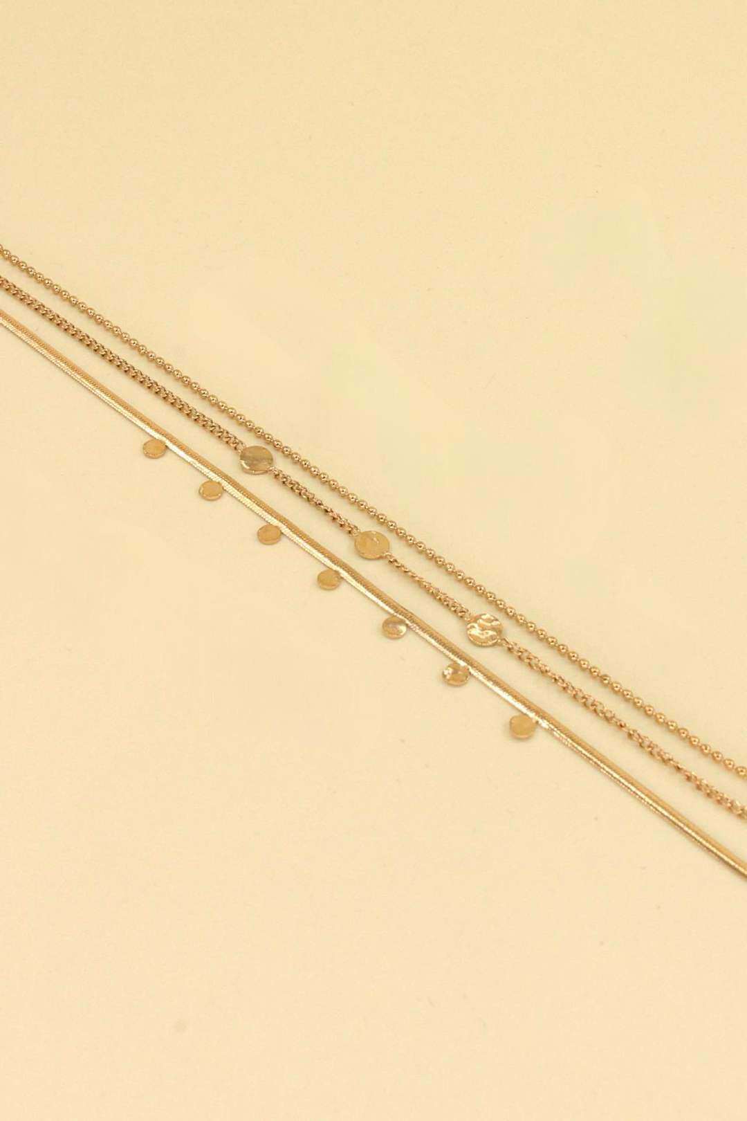 Grossista MAISON OKAMI - Bracciale a catena in acciaio inossidabile con motivi a dischi