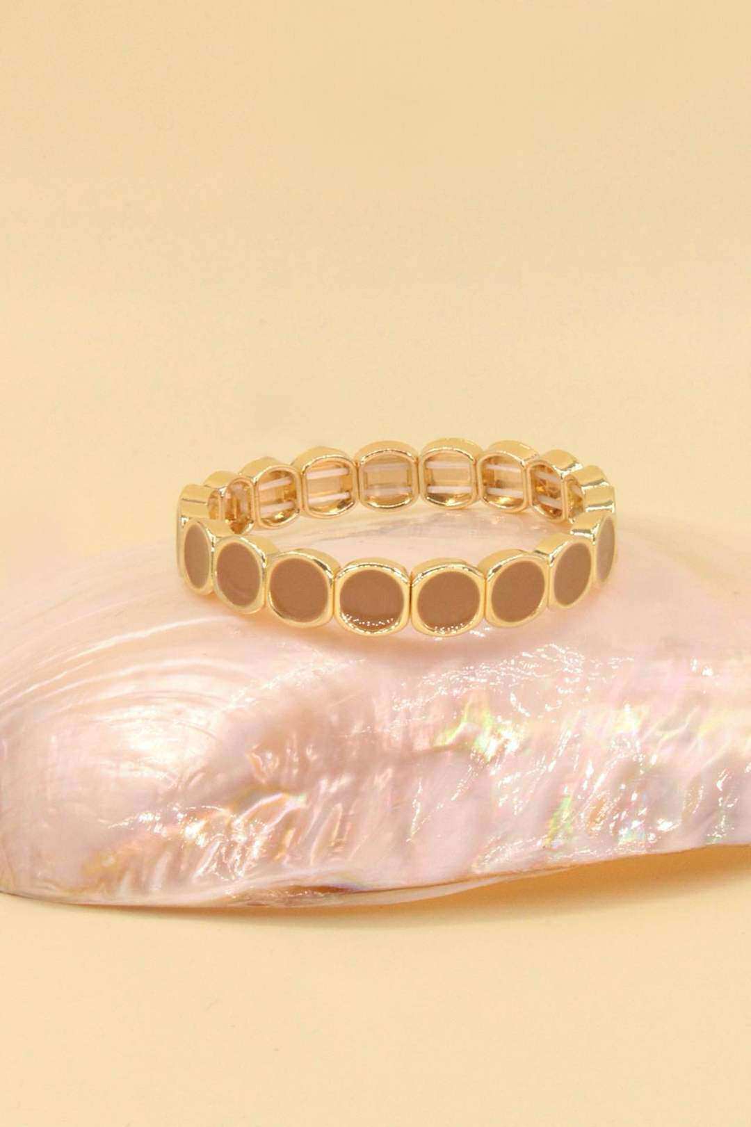 Mayorista MAISON OKAMI - Pulsera elástica de latón dorado