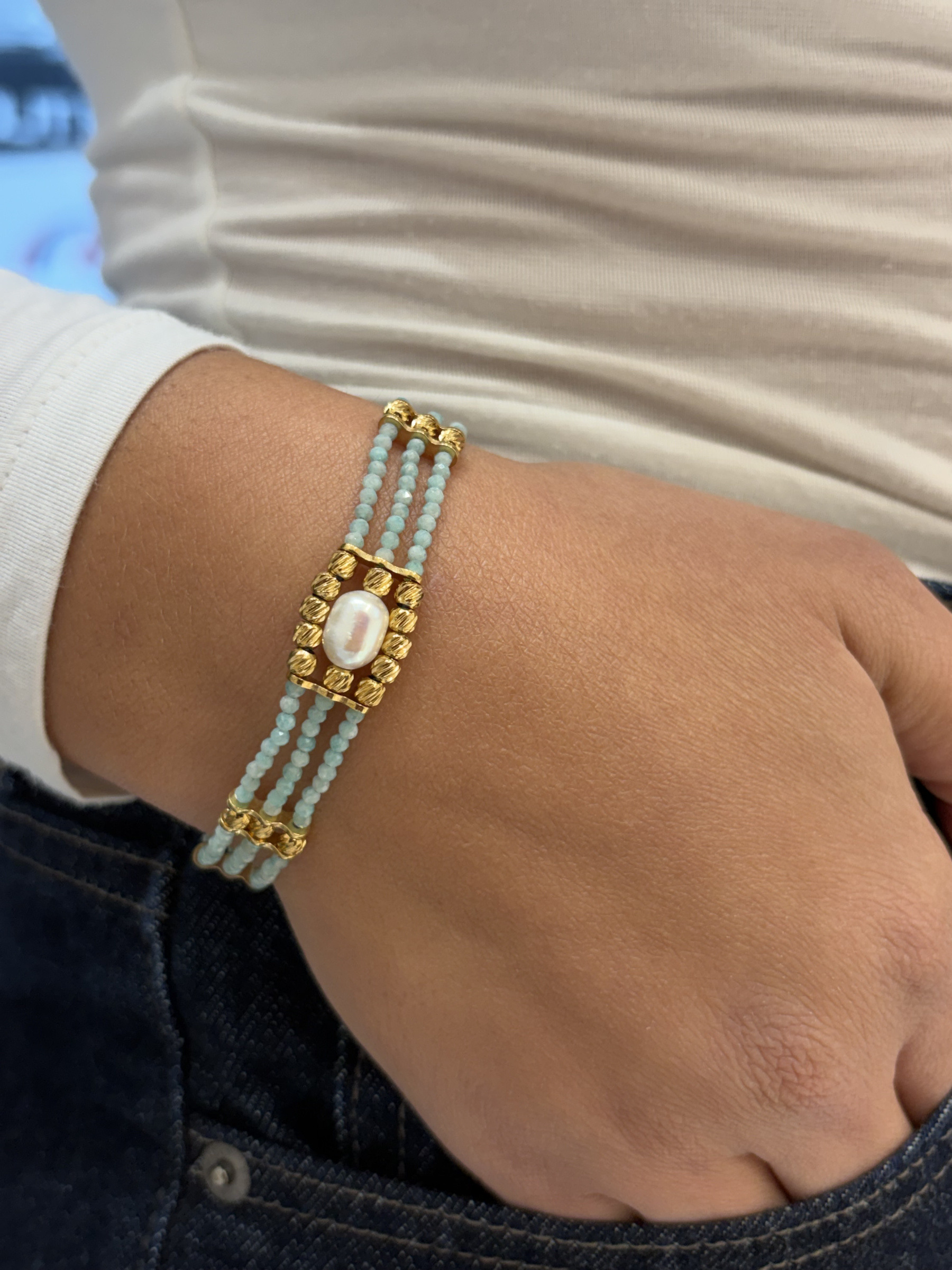Großhändler MAISON OKAMI - Armband aus Naturstein und Perle