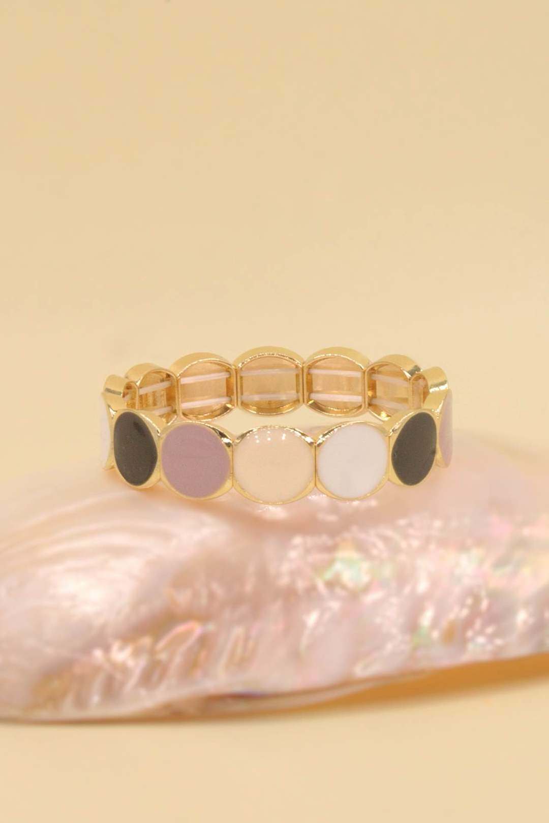 Wholesaler MAISON OKAMI - Elastic gold-plated brass bracelet