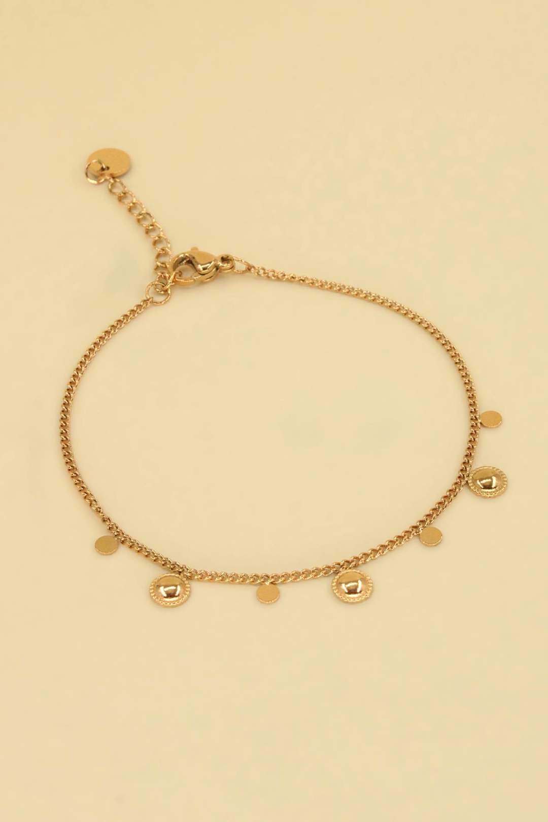 Wholesaler MAISON OKAMI - Stainless steel chain bracelet with round charms