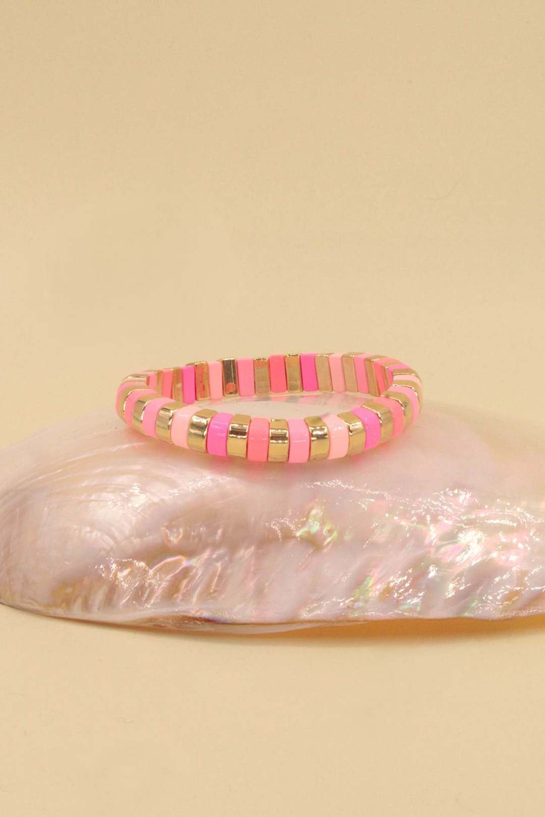 Wholesaler MAISON OKAMI - Elastic golden brass bracelet