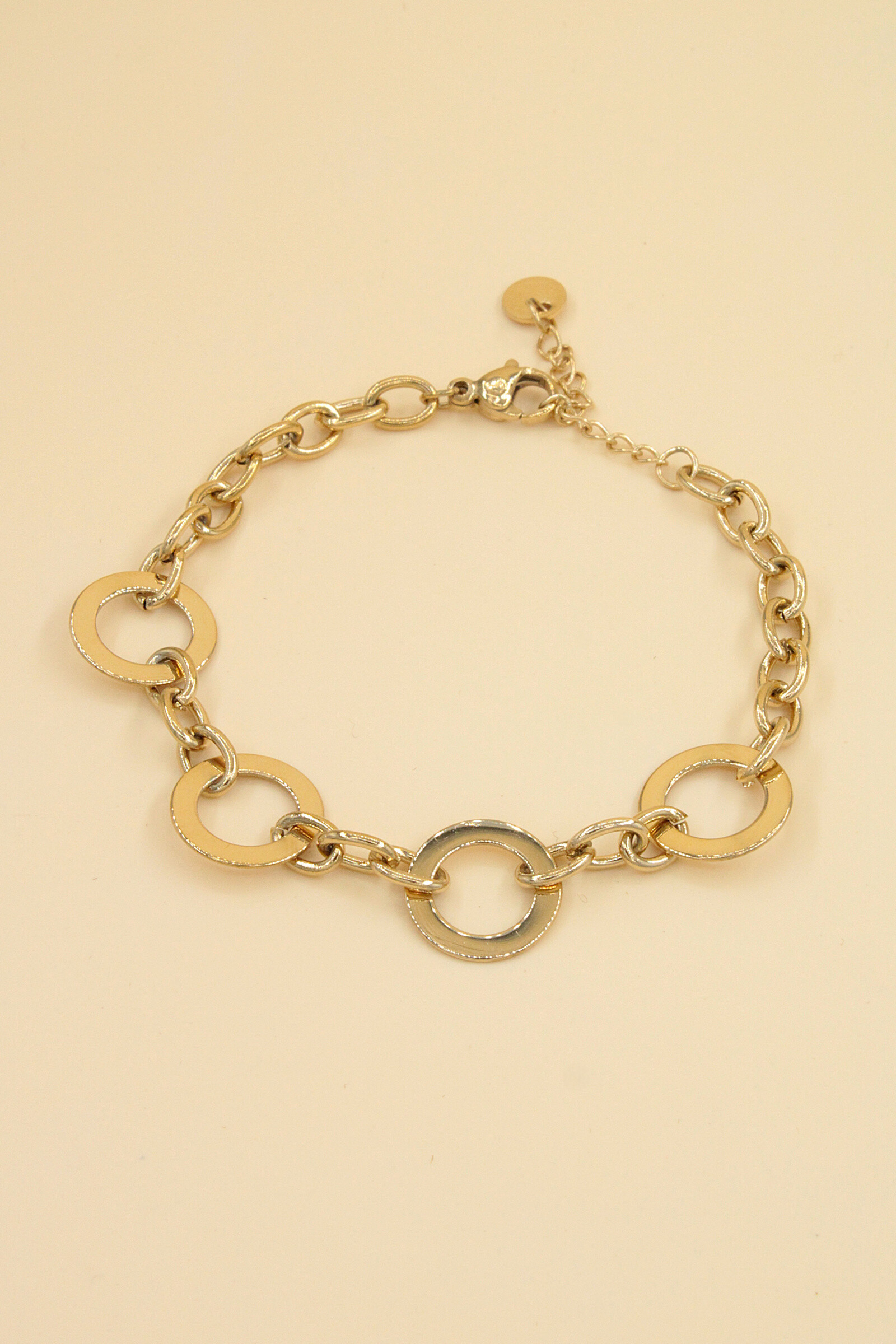 Grossiste MAISON OKAMI - Bracelet chaîne à anneaux plats style graphique
