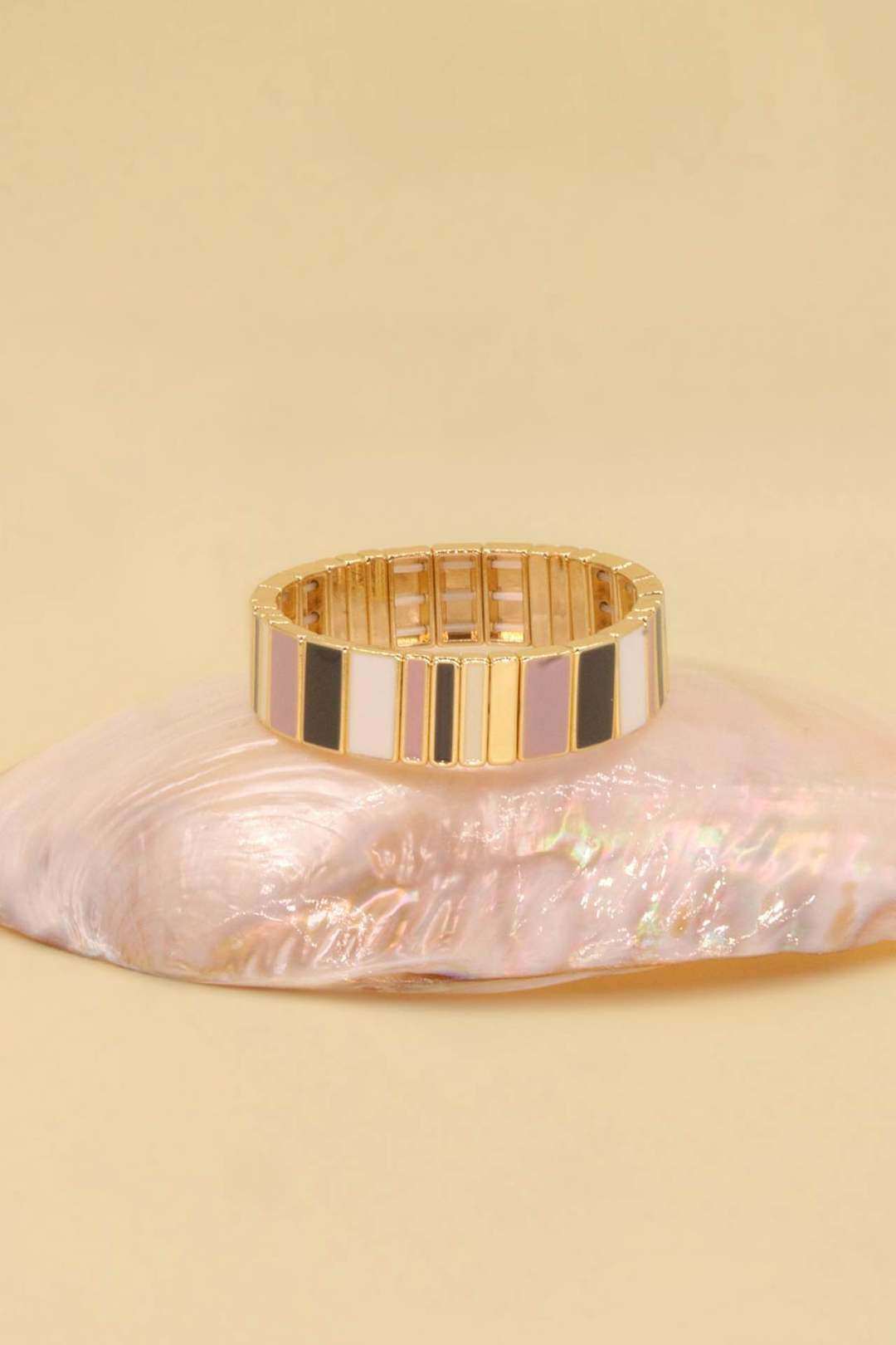 Wholesaler MAISON OKAMI - Elastic gold-plated brass bracelet