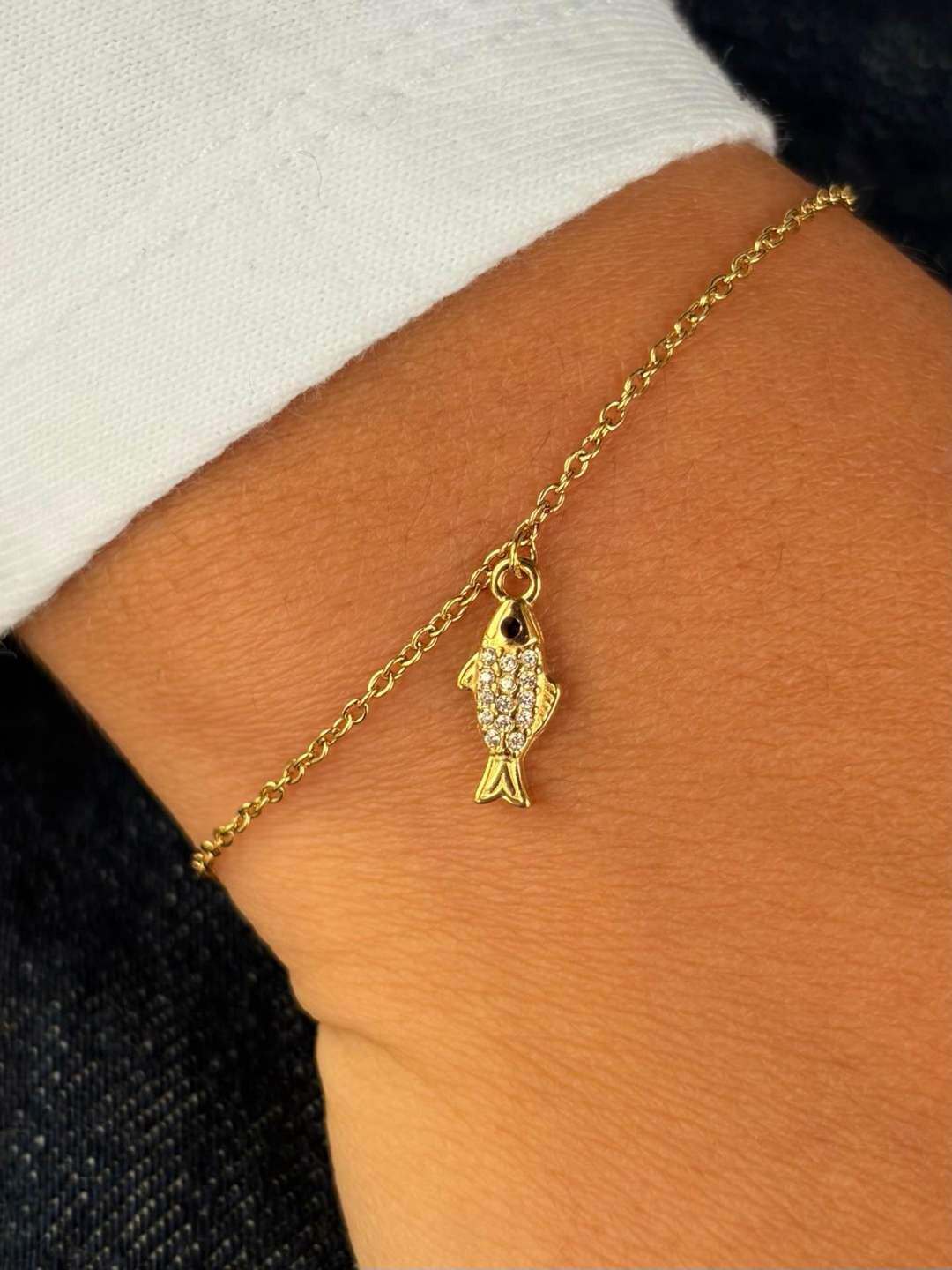 Wholesaler MAISON OKAMI - Stainless Steel Bracelet with Fish Charm