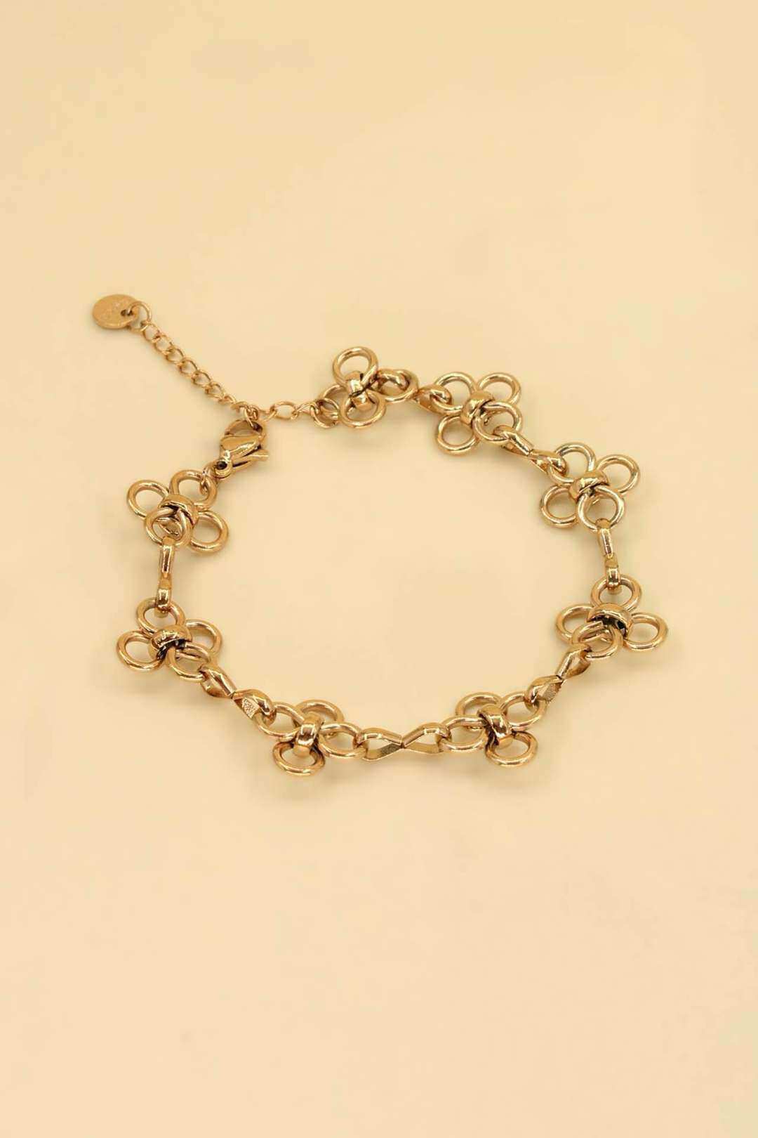 Mayorista MAISON OKAMI - Pulsera de cadena con motivos florales de acero inoxidable
