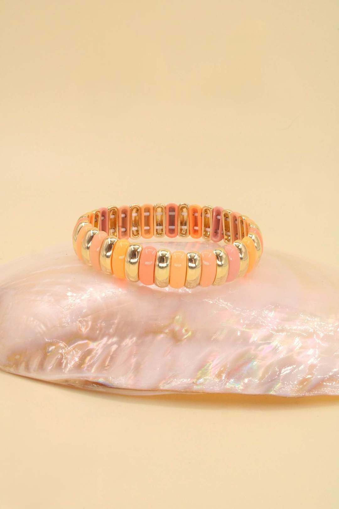 Wholesaler MAISON OKAMI - Elastic gold-plated brass bracelet