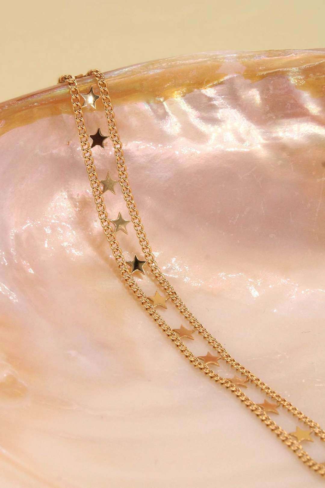 Wholesaler MAISON OKAMI - Double star chain bracelet in stainless steel