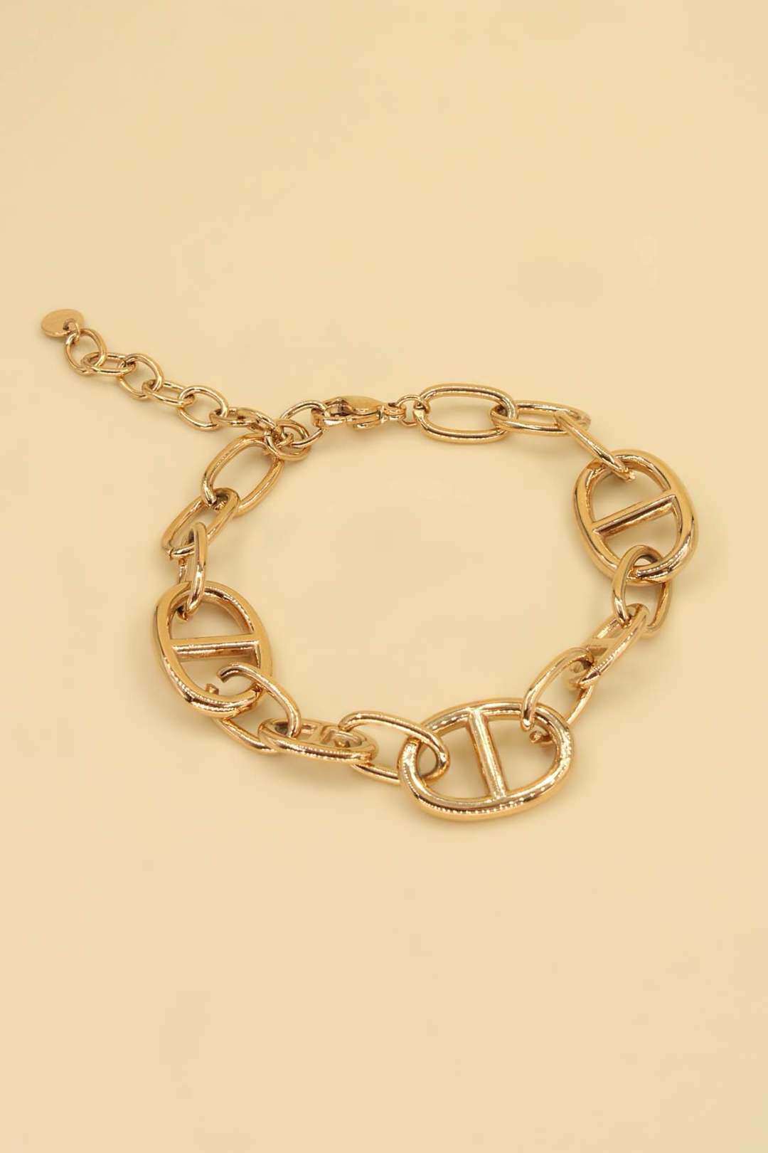Grossiste MAISON OKAMI - Bracelet chaîne maillons géométriques acier inoxydable