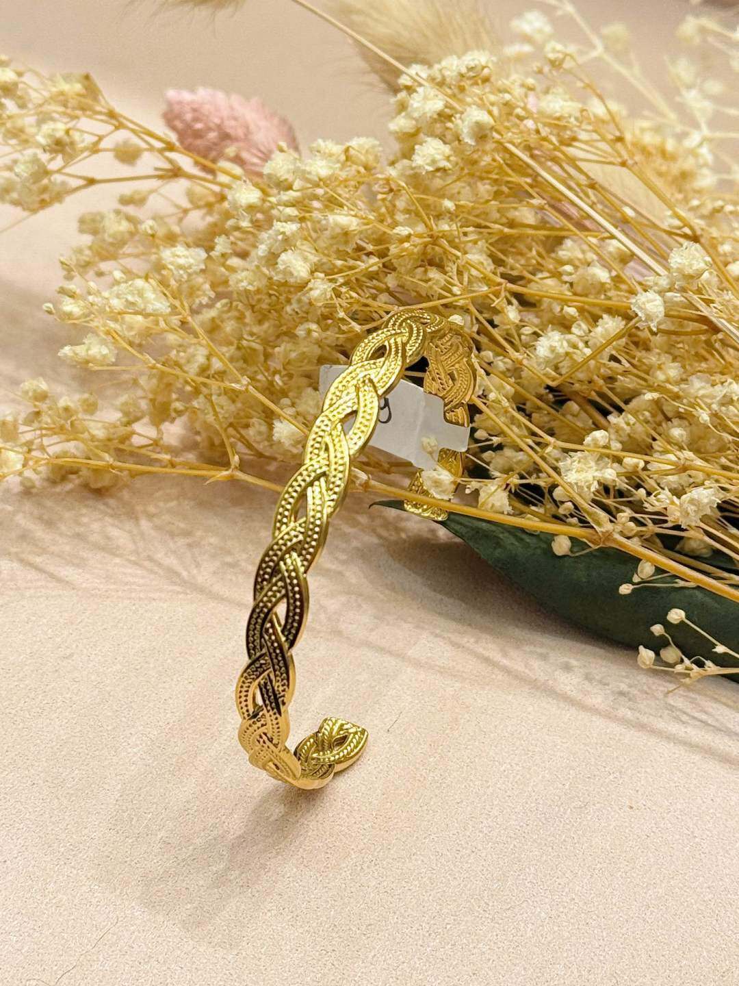Mayorista MAISON OKAMI - Brazalete abierto de acero inoxidable trenzado