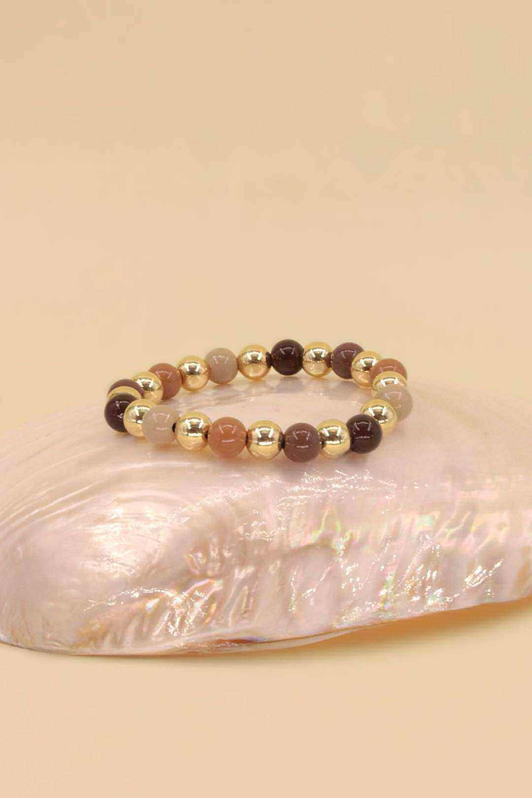 Grossista MAISON OKAMI - Bracciale con perline miyuki e pietre naturali