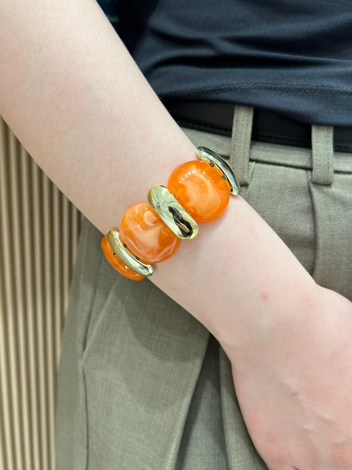 Grossiste MAISON OKAMI - Bracelet chunky en résine marbrée