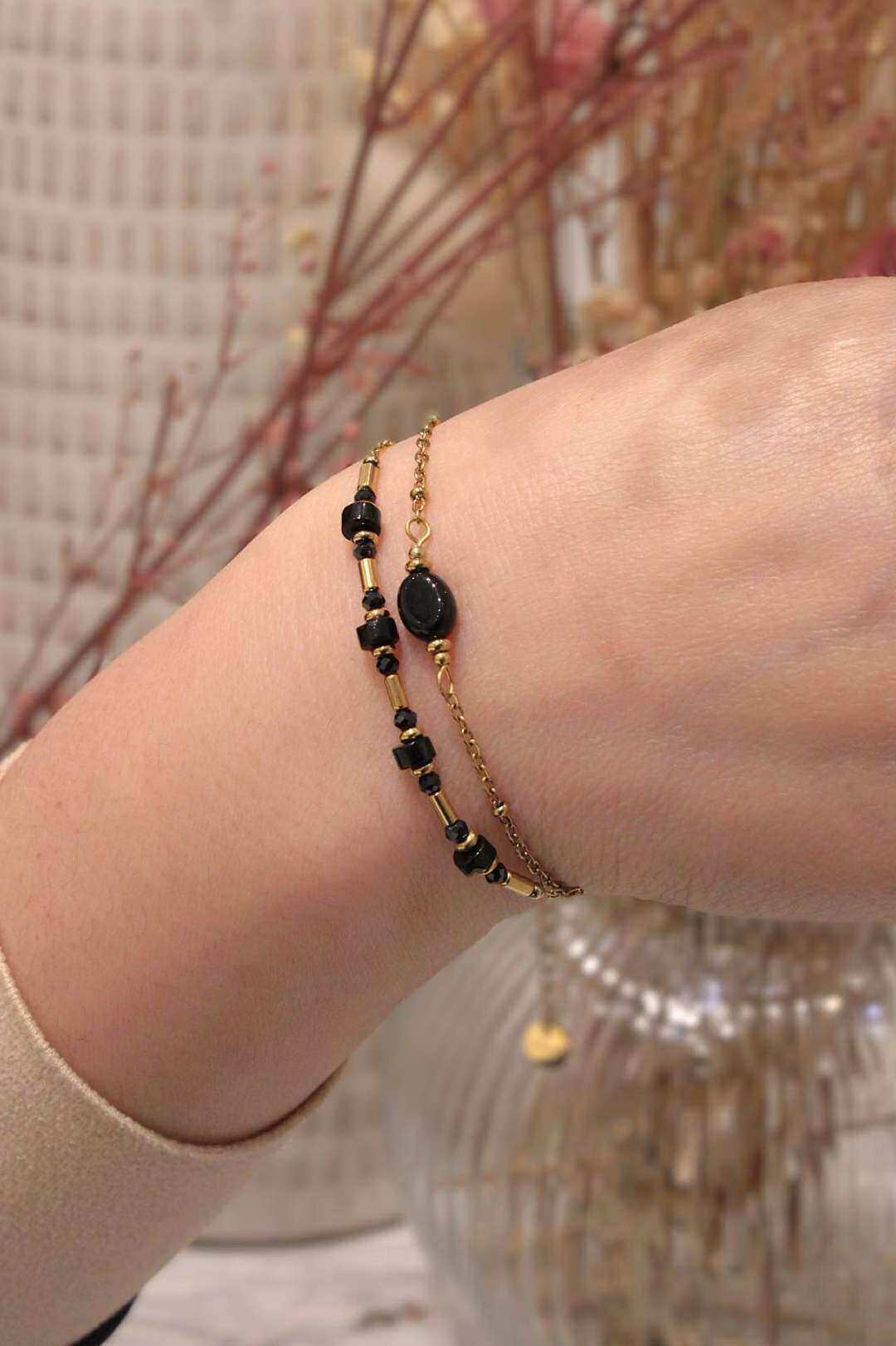 Mayorista MAISON OKAMI - Pulsera de piedra natural y acero