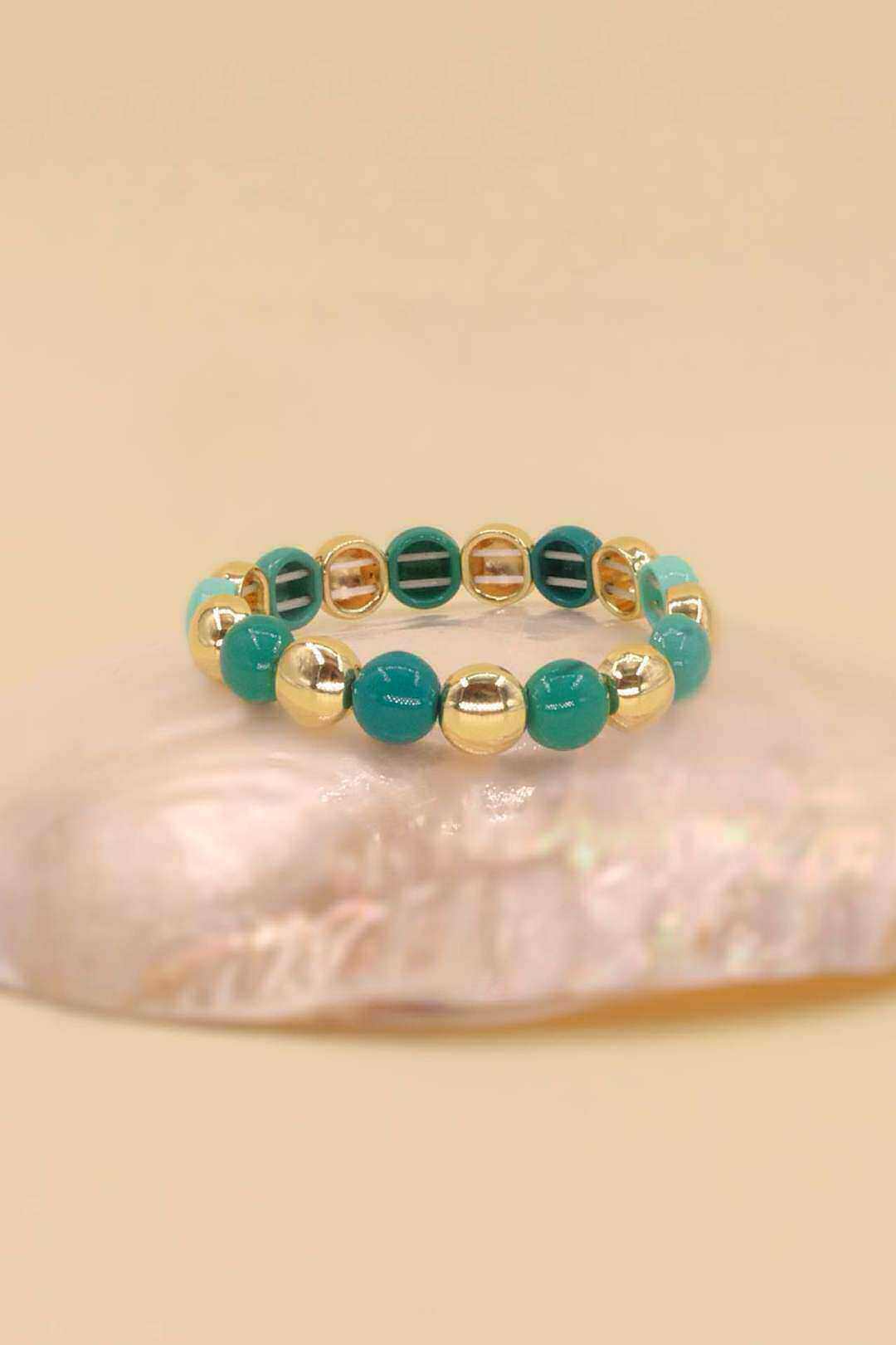Grossiste MAISON OKAMI - Bracelet en laiton doré élastique
