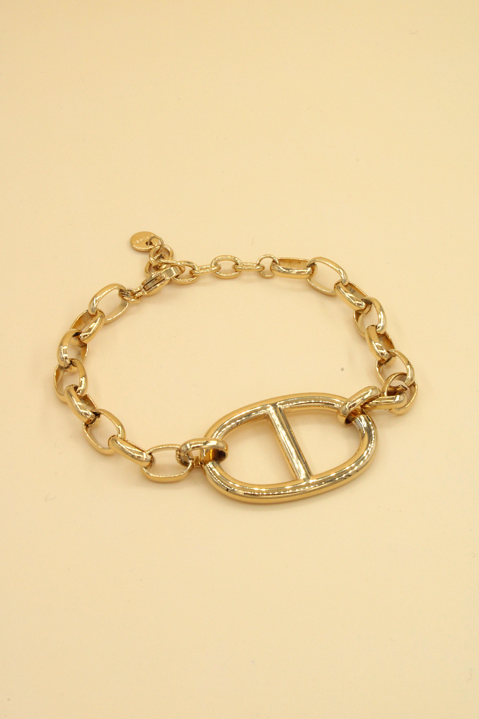 Grossiste MAISON OKAMI - Bracelet chaîne maillon central ovale chic