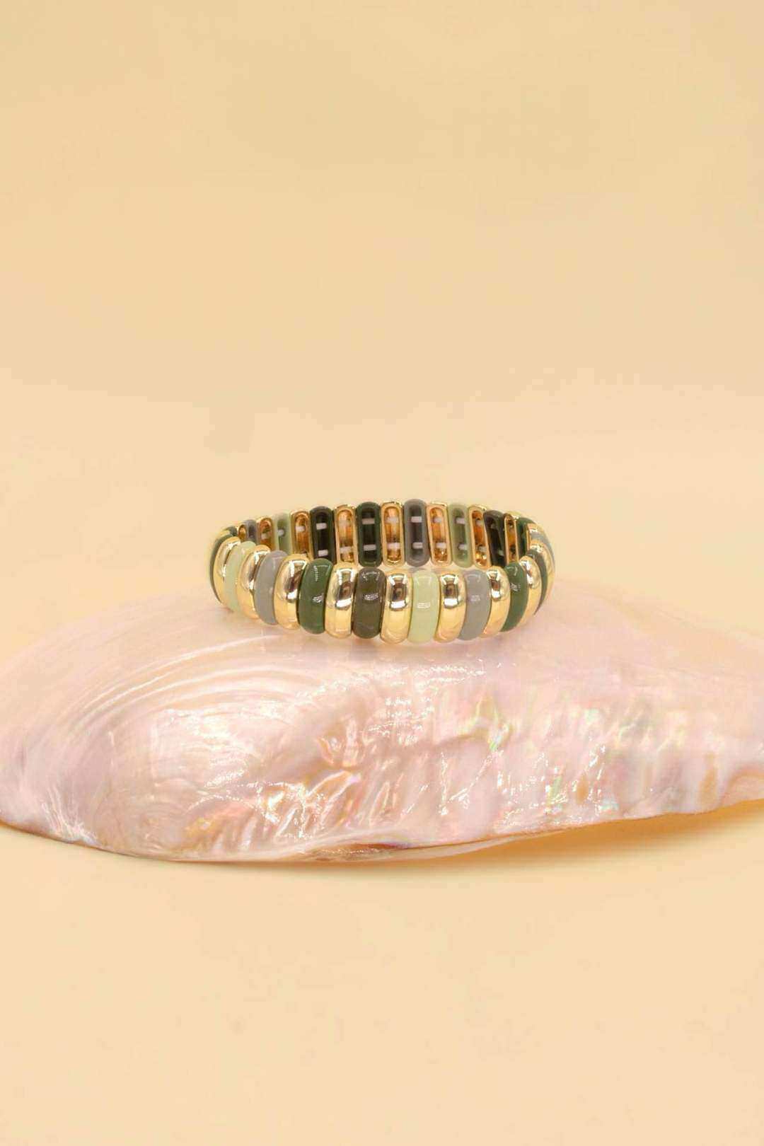 Mayorista MAISON OKAMI - Pulsera elástica de latón dorado