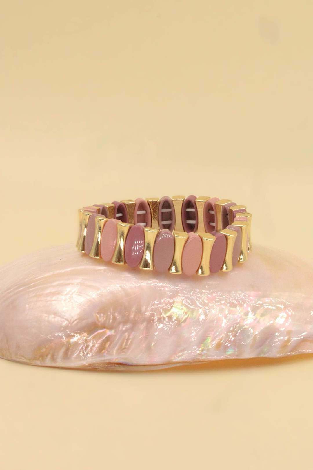 Wholesaler MAISON OKAMI - Elastic gold-plated brass bracelet